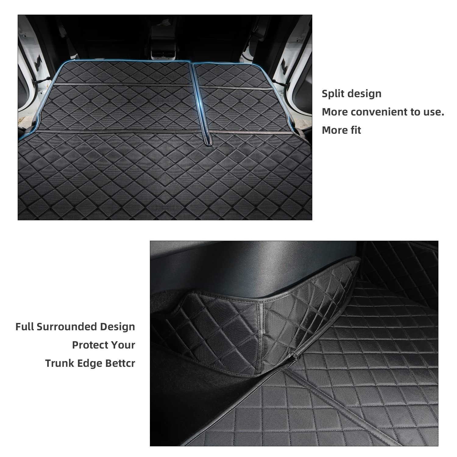 Thinsgo For Tesla Model Y Trunk Pet Mat Waterproof Cargo Liner For Dogs Rear Seat Cover For Tesla Model Y