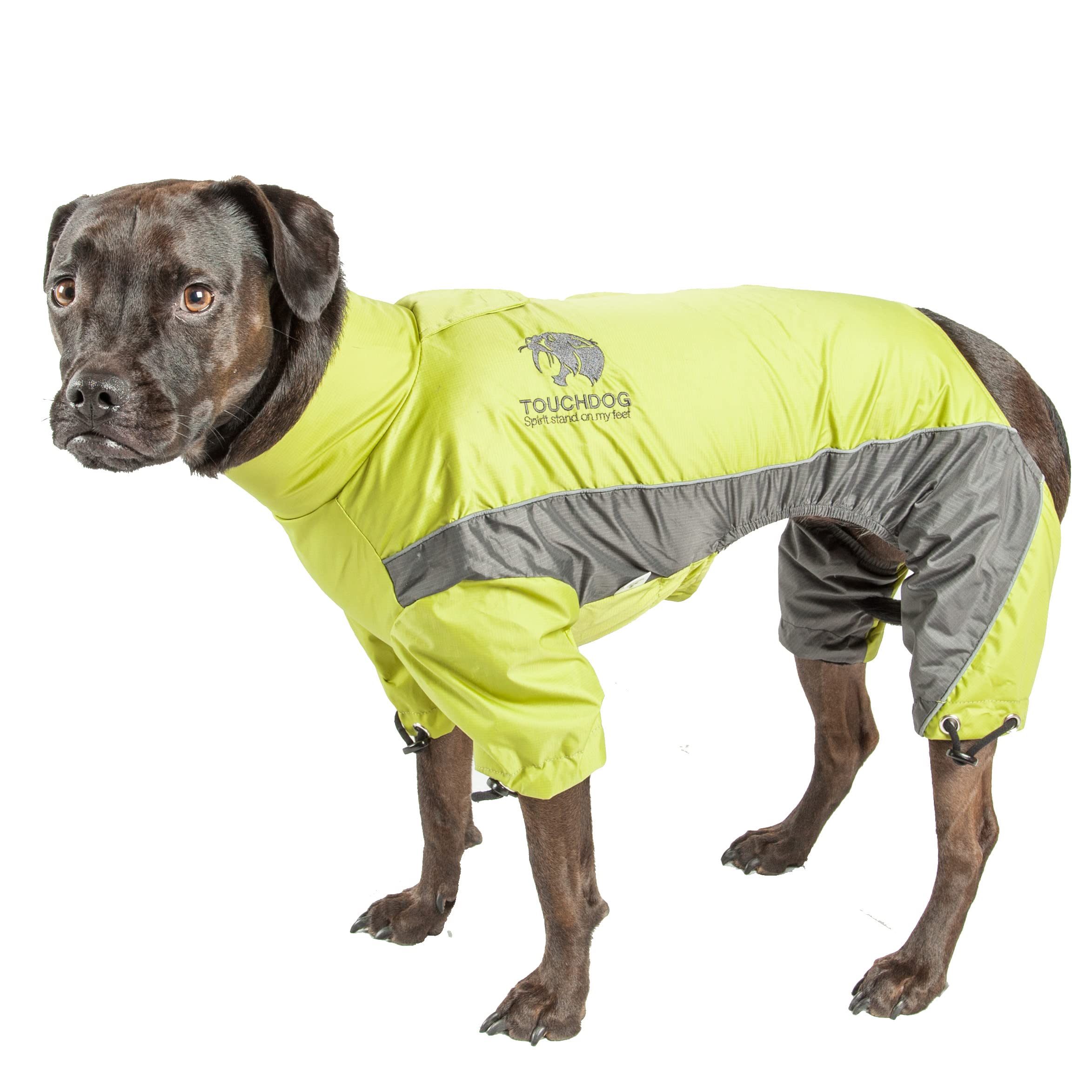 TOUCHDOG Quantum-Ice Full Body Bodied Adjustable and 3M Reflective Pet Dog Coat Jacket w/ Blackshark Technology, Medium, Light