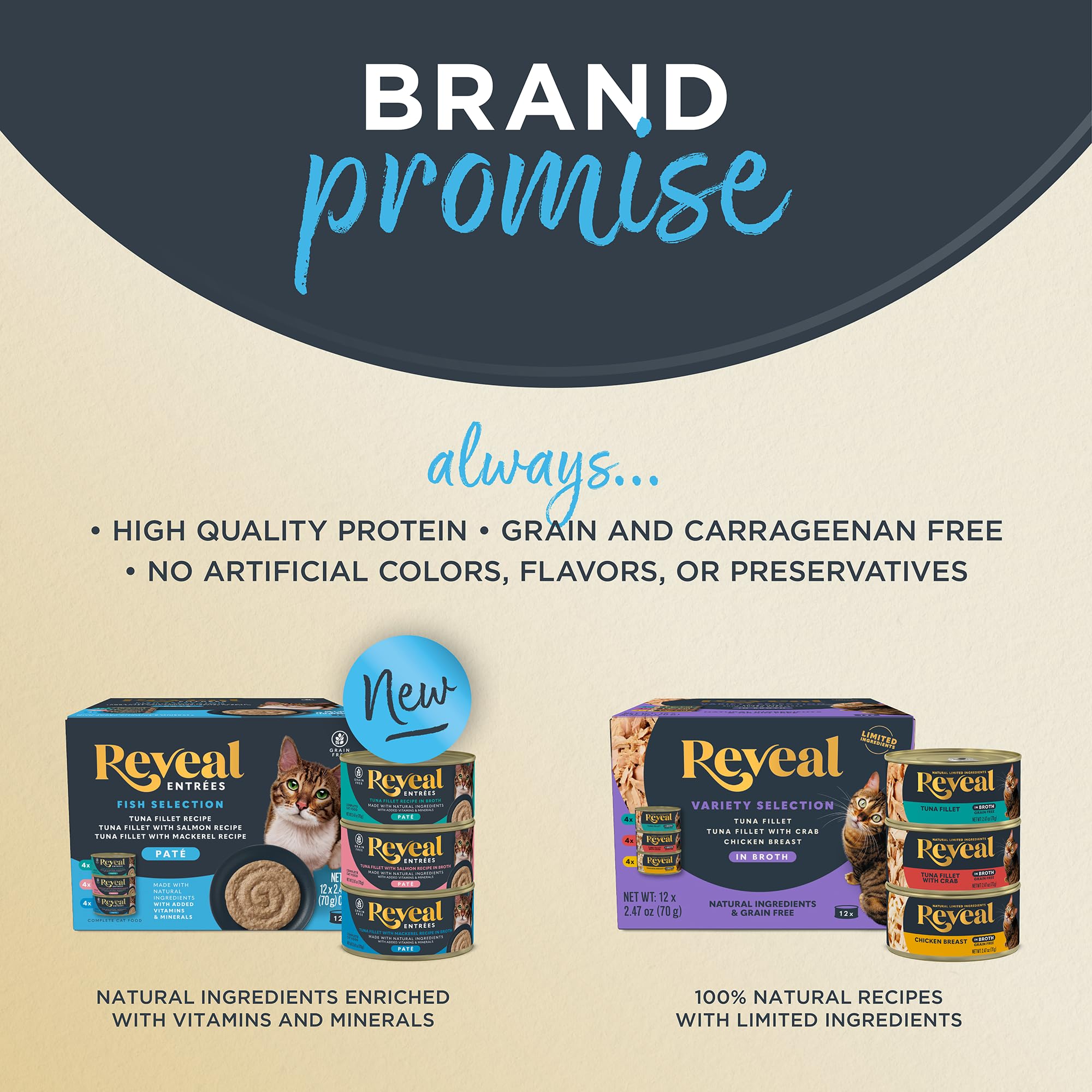 Reveal Wet Canned Cat Food, Grain Free, High Protein, Chicken Breast in Broth, 5.5 oz (Pack of 12)