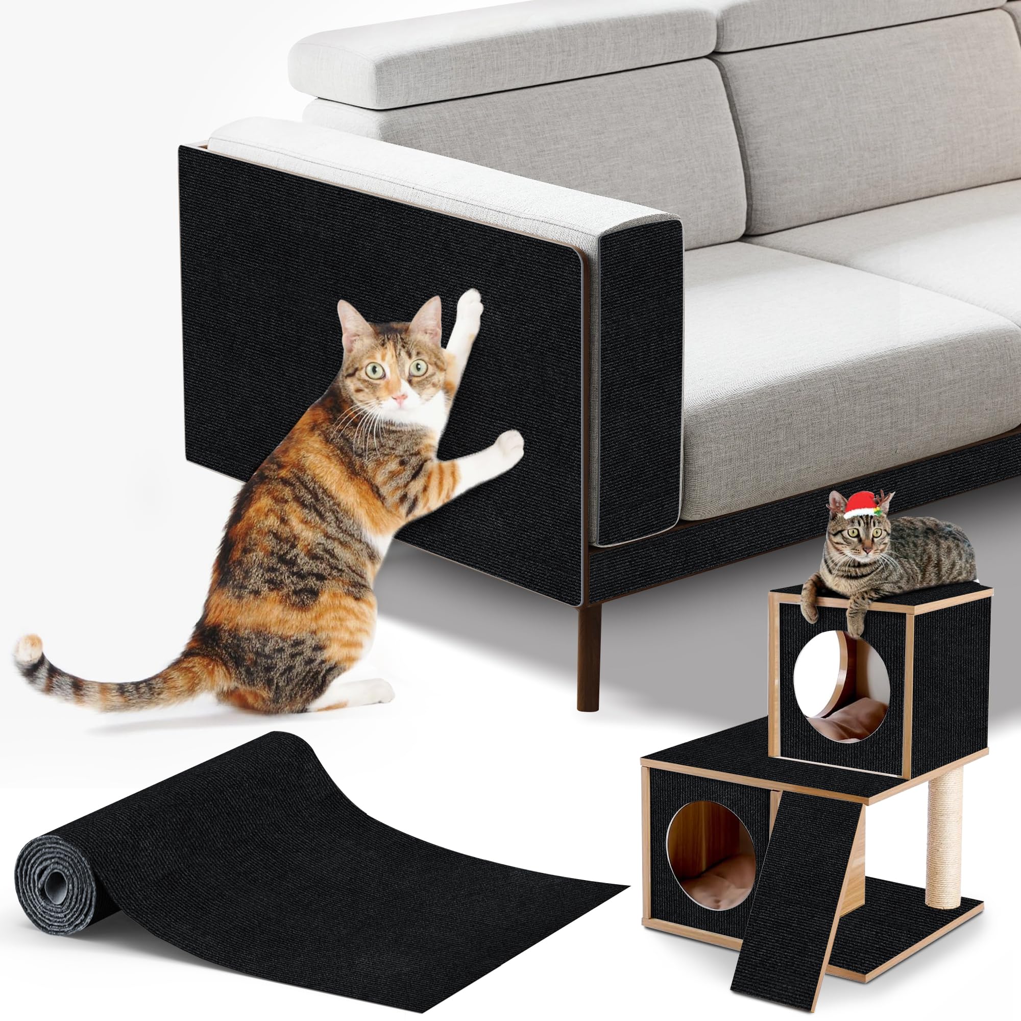 Cat Scratch Pads, Cat Scratcher Mat For Couch, Sofa, Wall & Cat Trees - Durable Scratch Pad With Nano Tape, Scratching Pads For 
