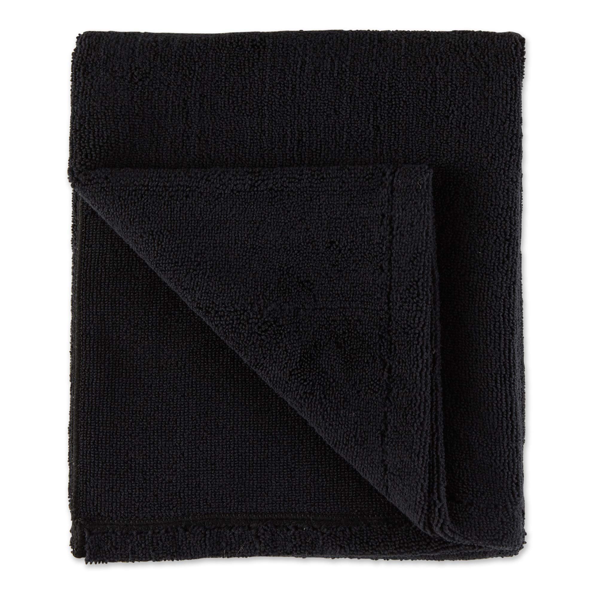 Bone Dry Pet Grooming Towel Collection Absorbent Microfiber X-Large, 41X23.5', Embroidered Black