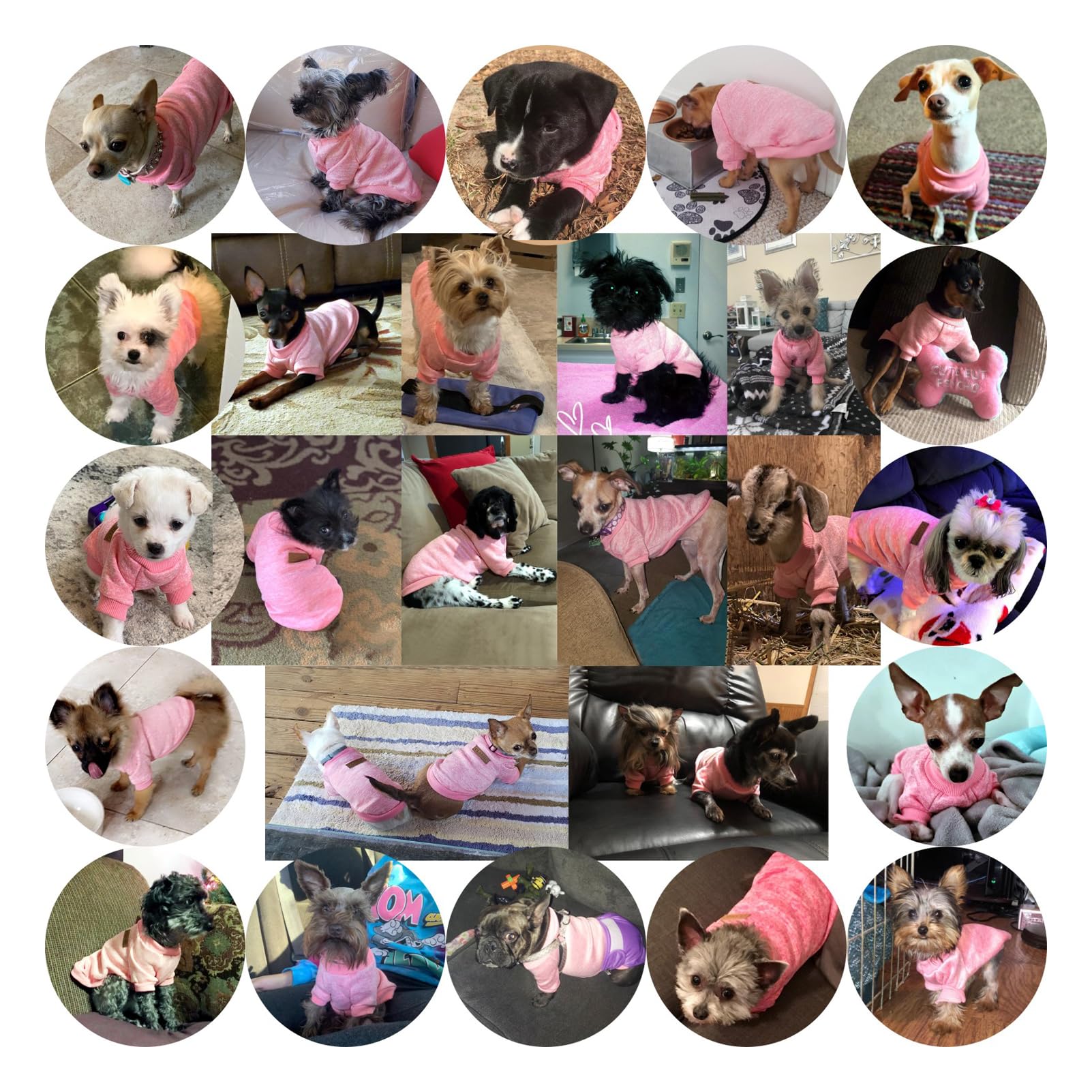 Chborless Pet Dog Classic Knitwear Sweater Warm Winter Puppy Pet Coat Soft Sweater Clothing For Small Dogs (Xxs, Pink)