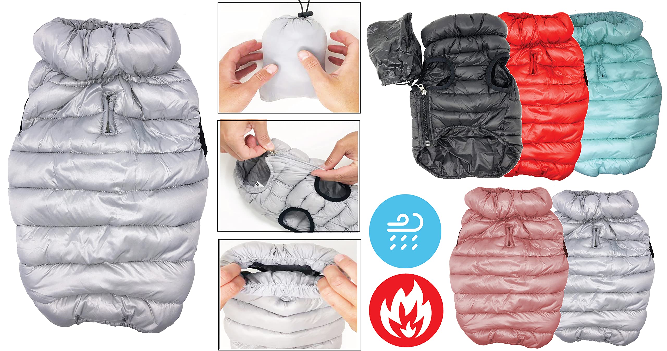 Pet Life Pursuit Quilted Ultra-Plush Thermal Dog Jacket, LG, Blue