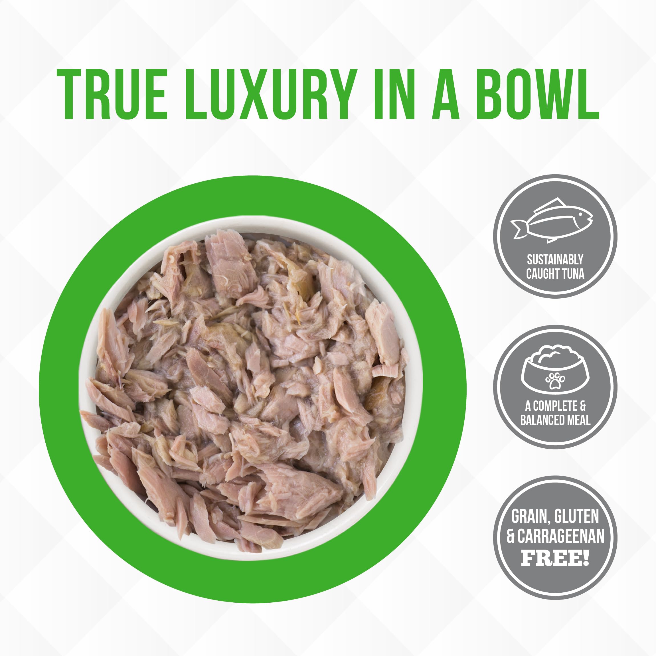 Weruva Truluxe Cat Food - Kawa Booty with Kawakawa Tuna in Gravy, 3oz Can (Pack of 24), Green