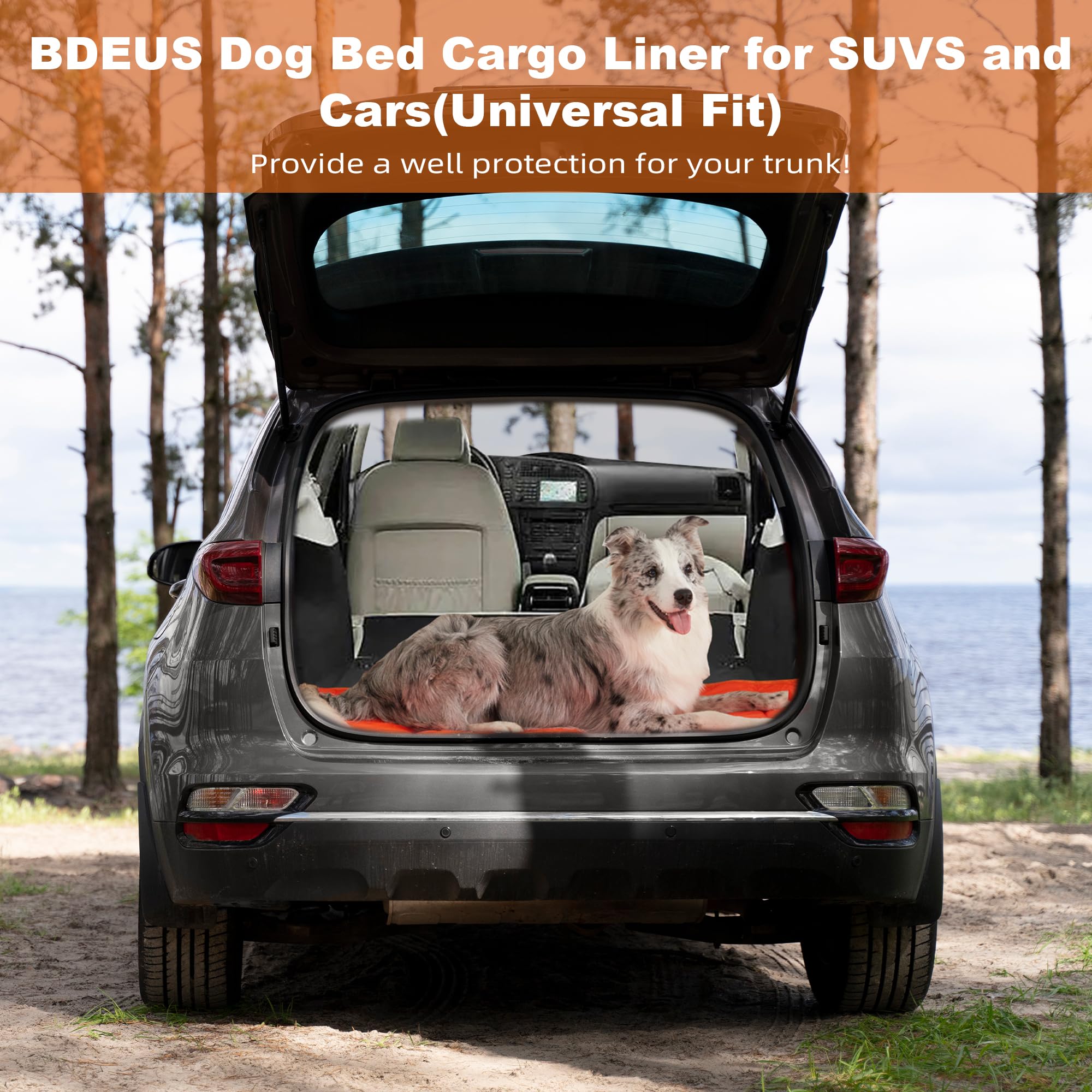 Bdeus 51X35In Extra Large Size Outdoor Dog Bed, Waterproof & Portable Camping Travel Pet Mat, Easy To Clean, Washable Odor Resis