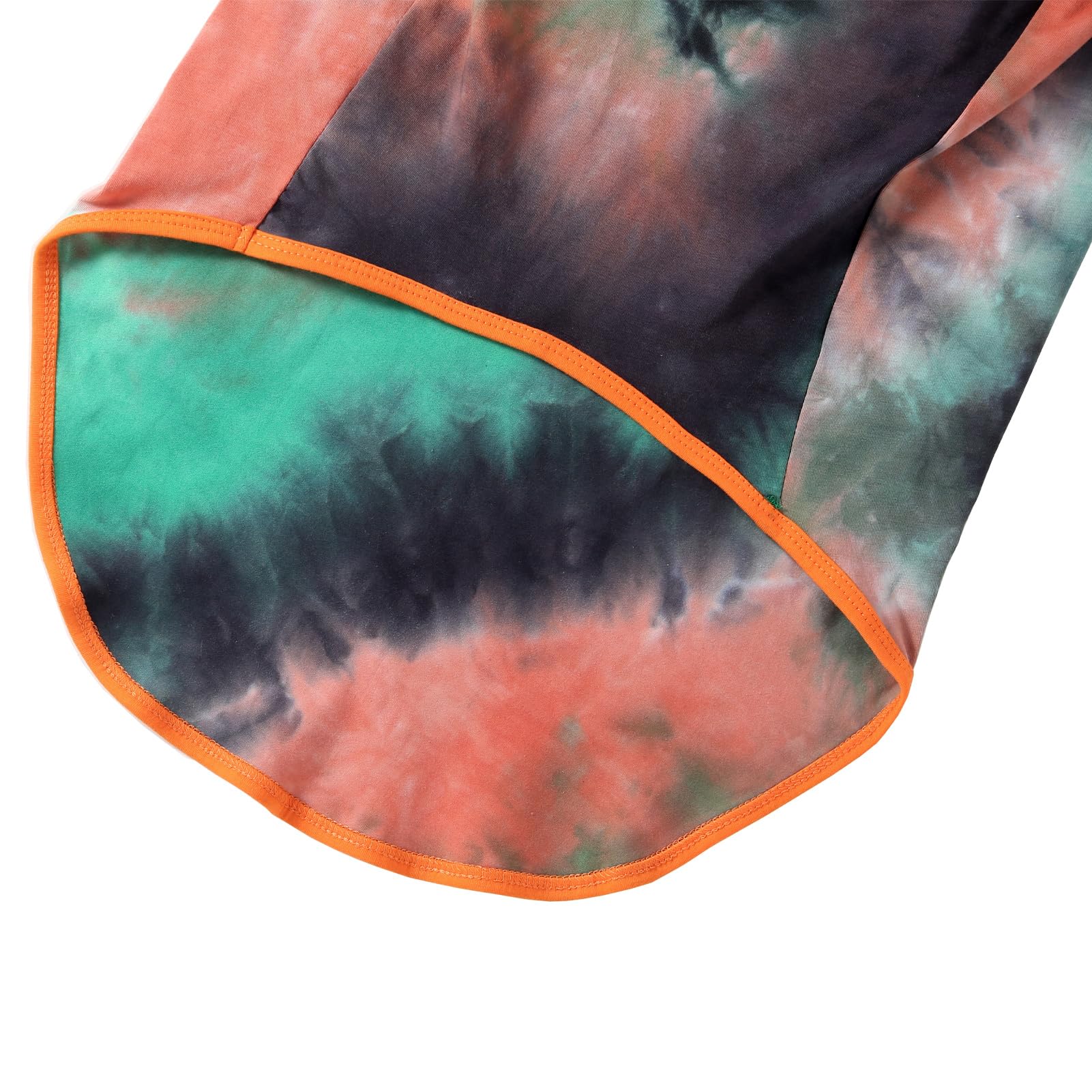 PriPre Dog Shirt Dog Vest Summer Tie Dye Dog Clothes Cool Breathable Cotton T-Shirt Medium Large Dog Boys Girls Shirt(GreenOrang