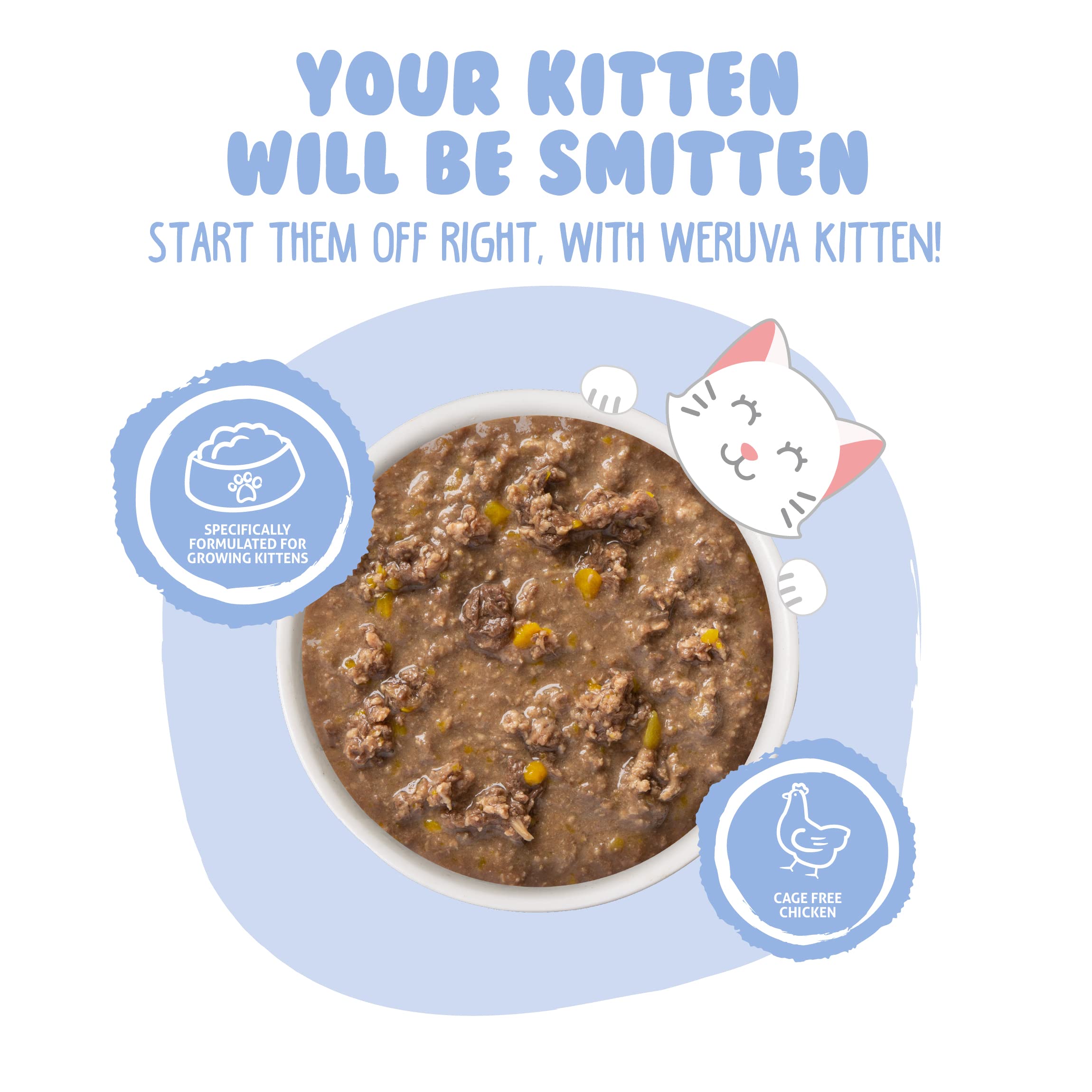 Weruva Kitten, Chicken & Pumpkin Formula in Gravy, 3oz Can (Pack of 12)