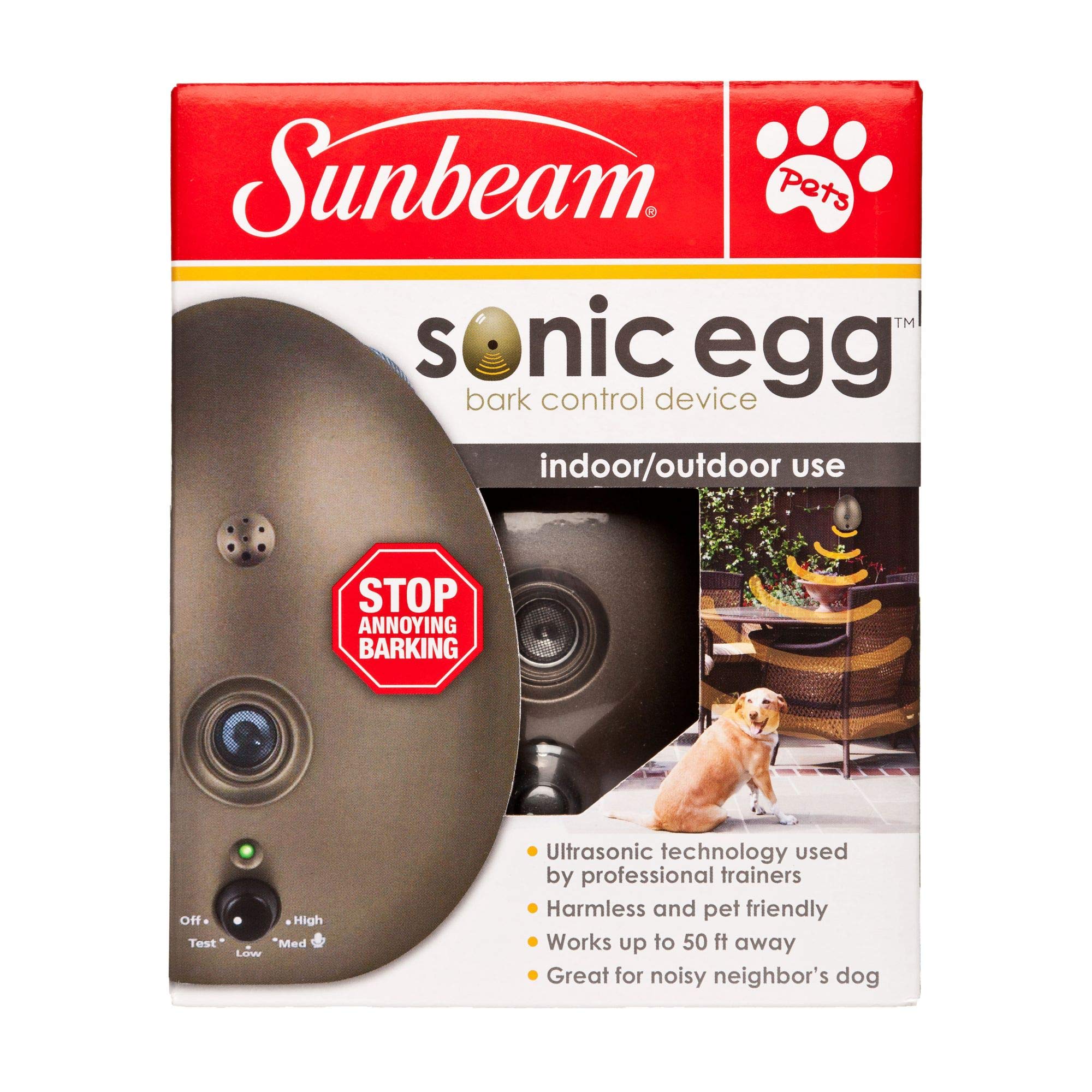 Sunbeam Sonic Egg Ultrasonic Bark Control Device