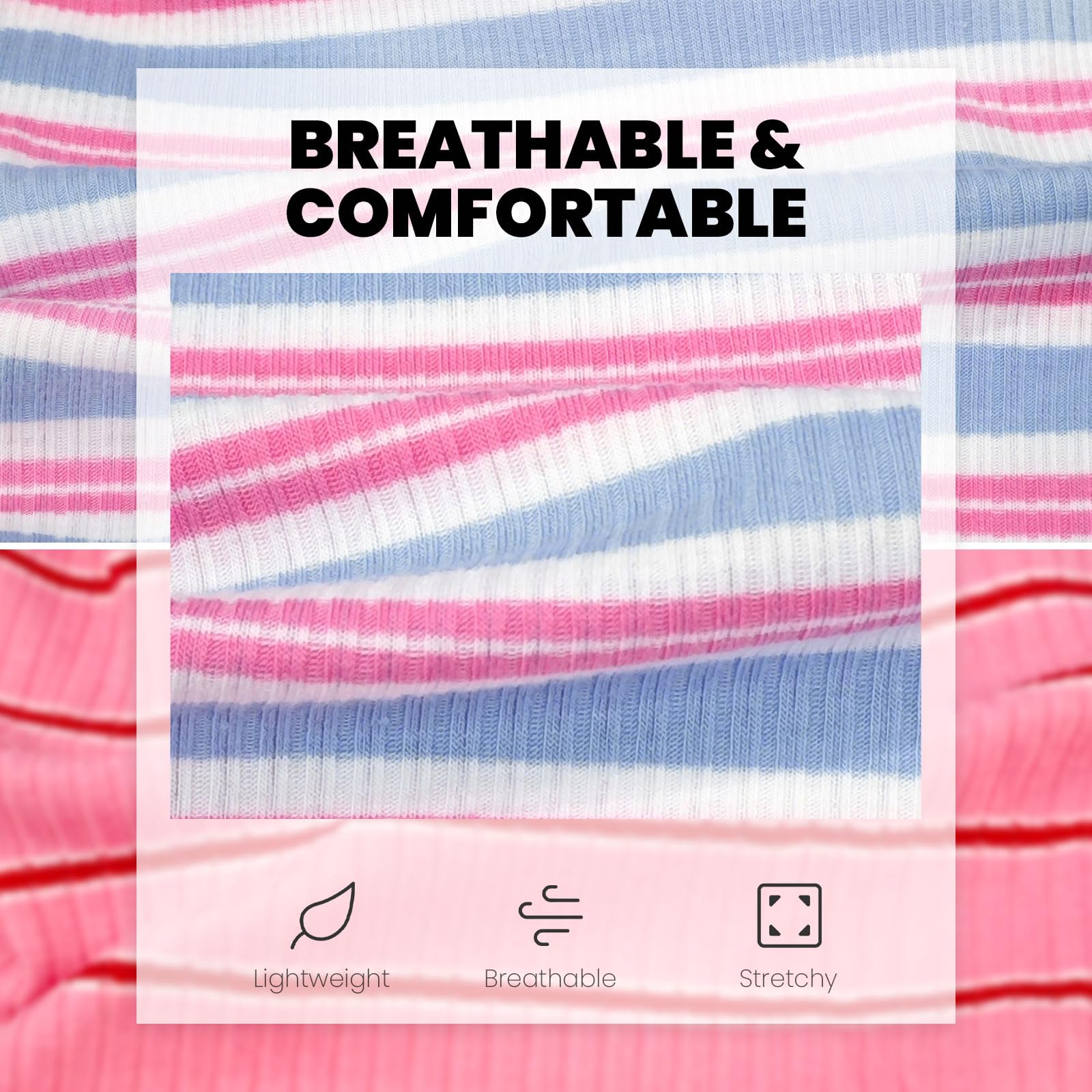 Abrrlo 2 Pack Striped Small Dog Shirt Summer Dog Clothes For Girls Female Pink Cat Outfits Sleeveless Stretchy Puppy Tshirts Lig