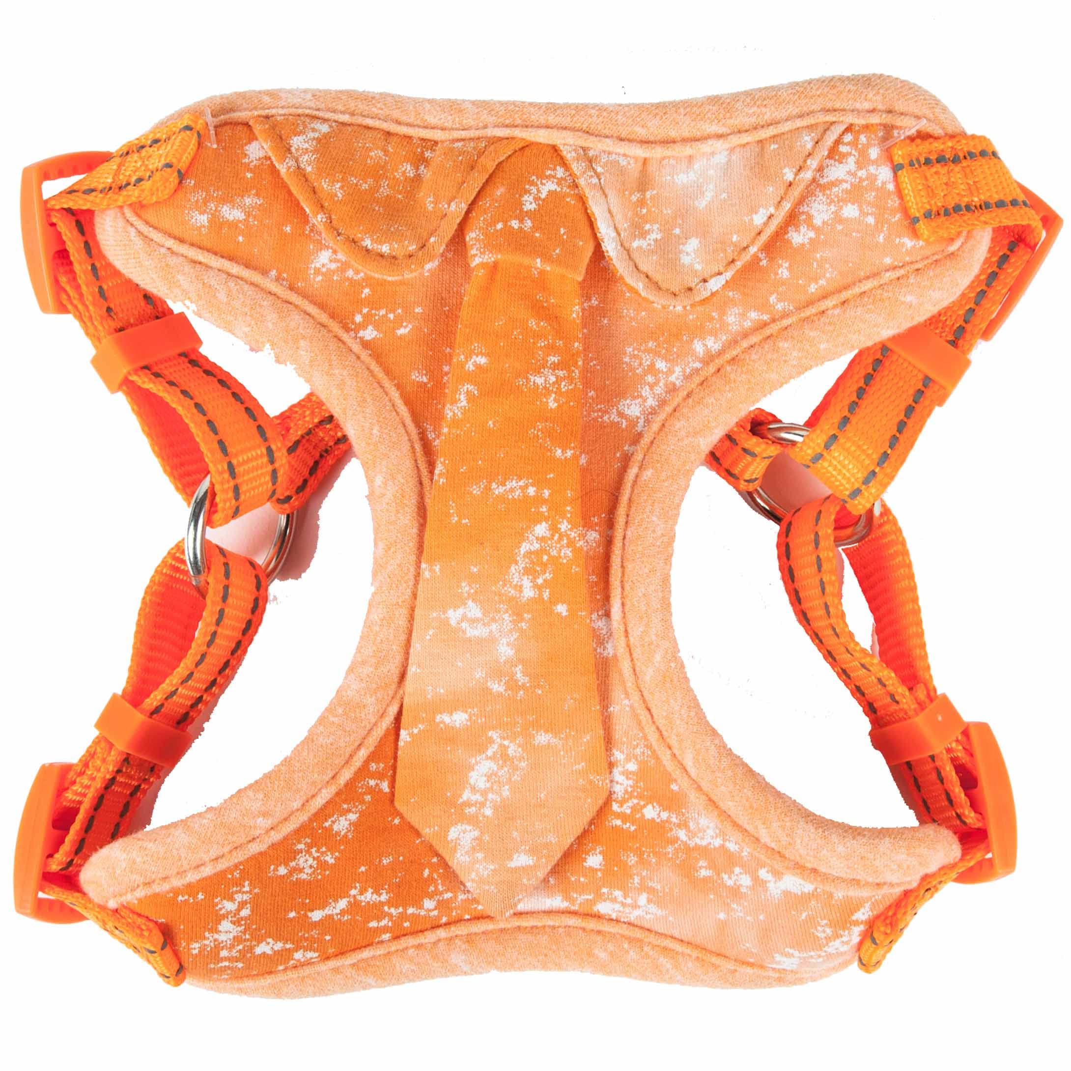 Pet Life ® 'Bonatied' Dog Harness with Built-in Designer Necktie by Dog Collar - Pet Harness with Breathable Micro-mesh and Steel Dog Leash Connecting Loops