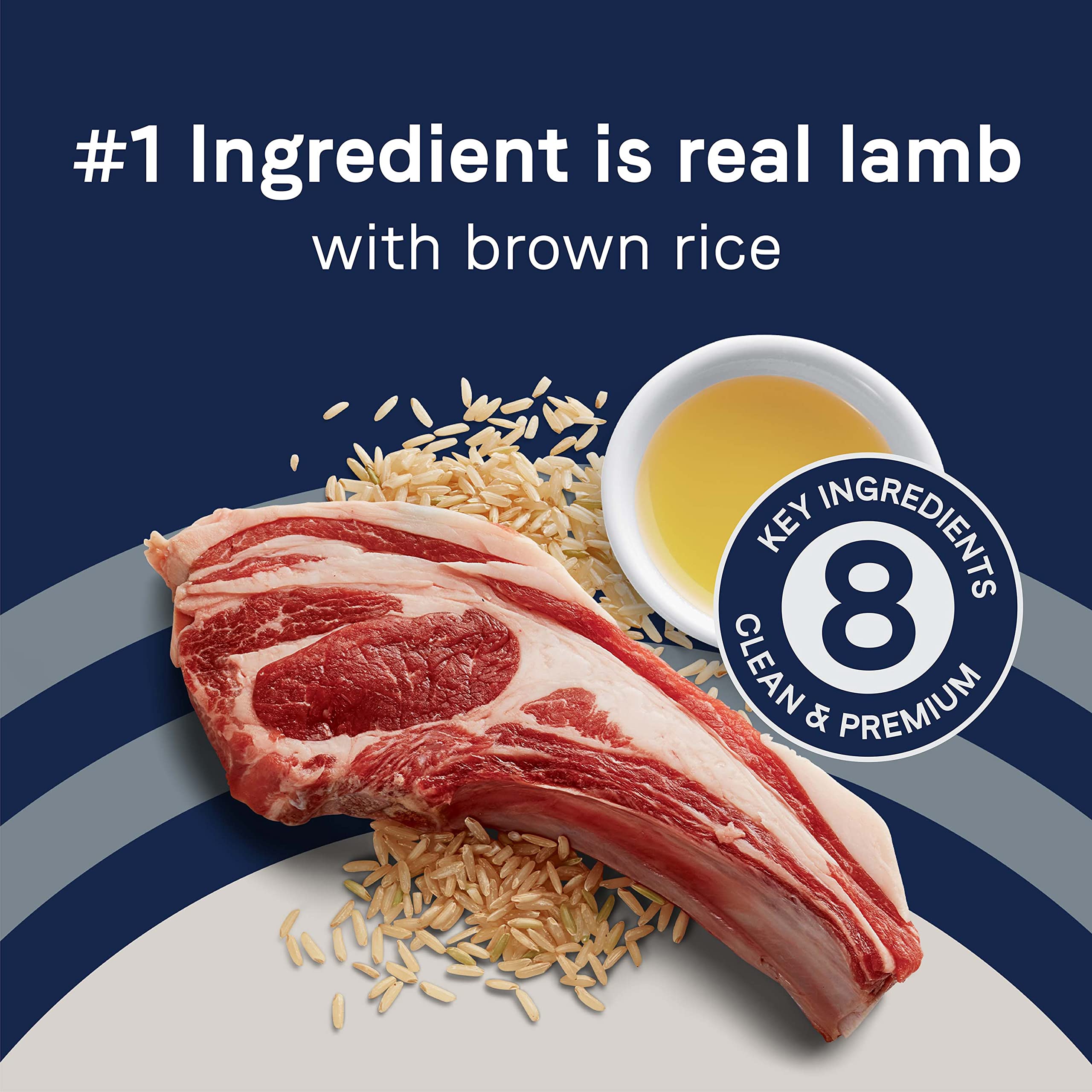 CANIDAE Pure Limited Ingredient Premium Adult Dry Dog Food, Lamb & Brown Rice Recipe, 4 lbs, with Wholesome Grains