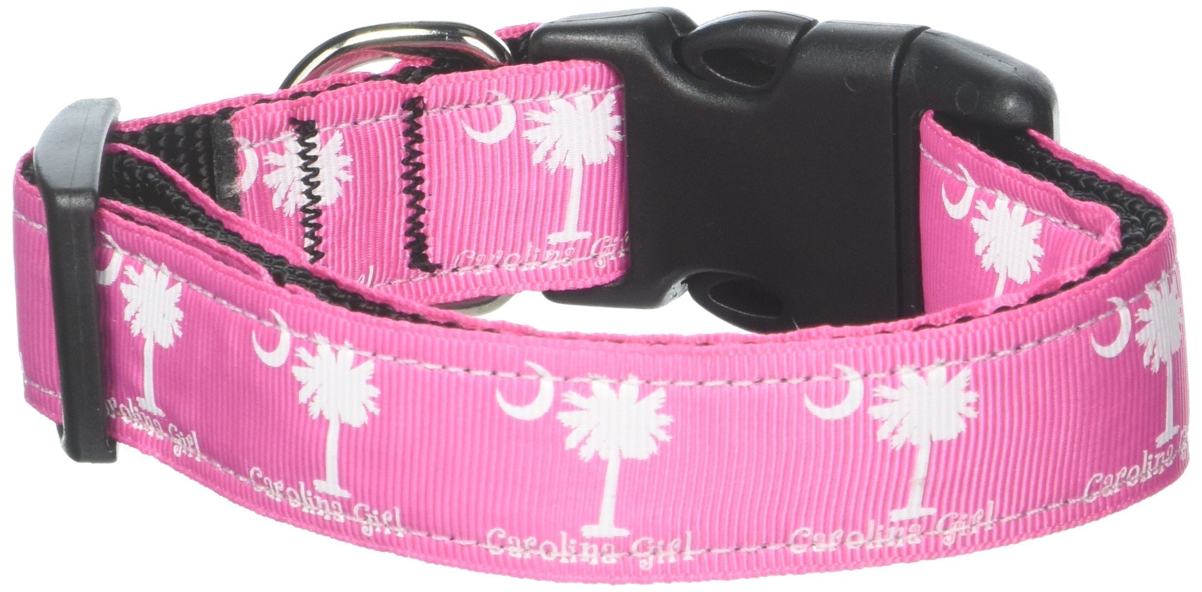 Mirage Pet Products Carolina Girl Nylon Ribbon Dog Collar, Medium