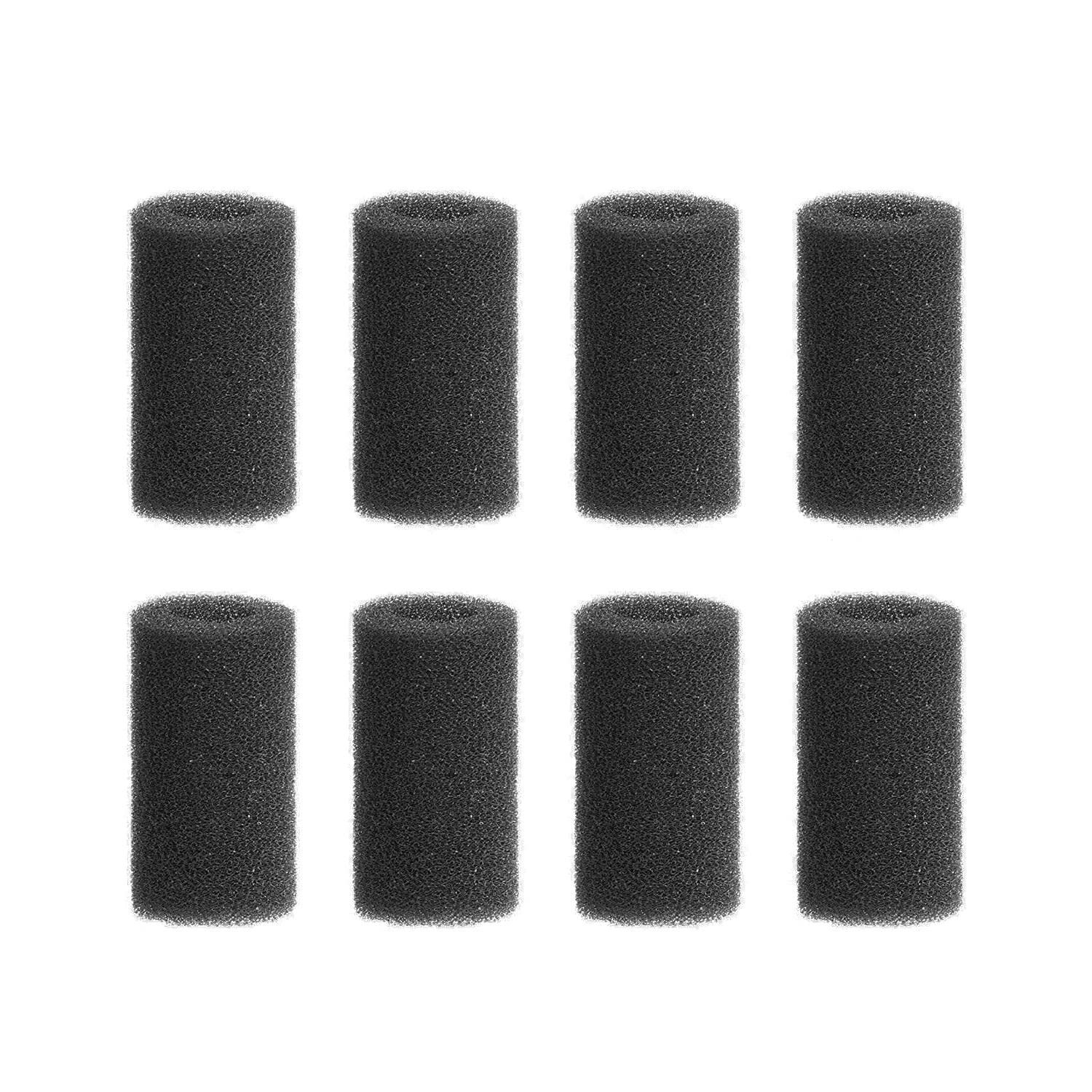 Kinmingzhu 8 Pieces Black Pre-Filter Sponge Foam Roll Accessories For Aquarium Fish Tank