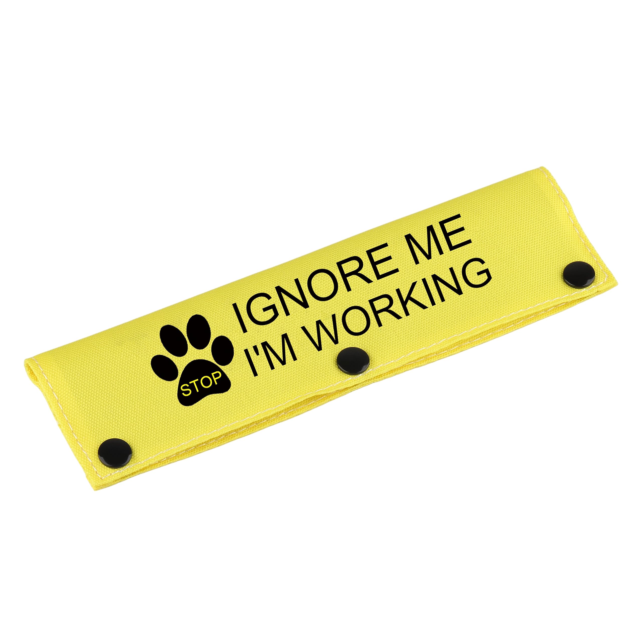 Funny Dog Leash Sleeve Working Dogs Gift Stop Ignore Me I'M Working Dog Leash Wrap With Alert Hanging Id Patch Tag(Stop Ignore Me-Sleeve)
