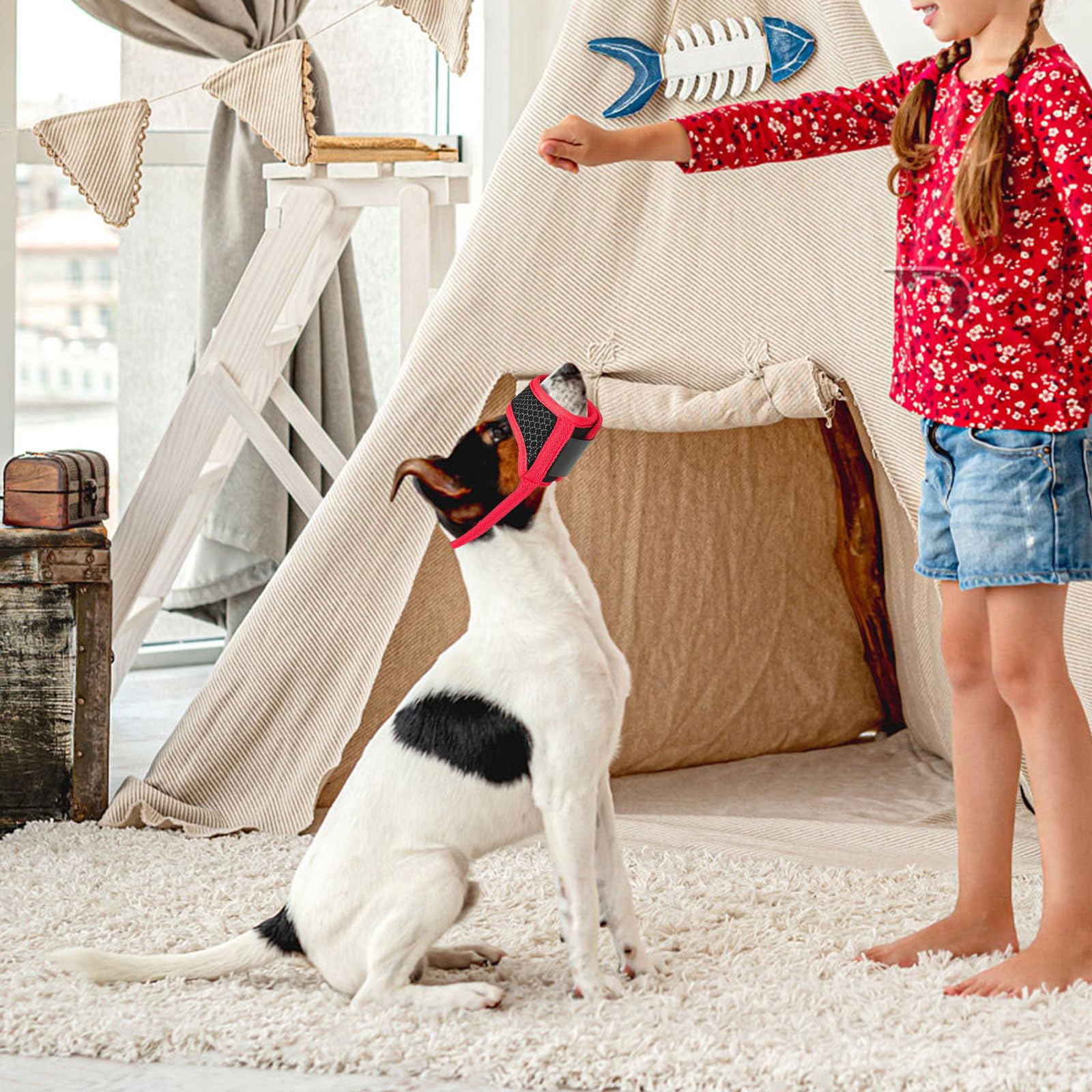 Adjustable Dog Muzzle Breathable Mesh Muzzles For Small Medium Large Dogs Soft Nylon Dog Mouth Guard Pet Safe Anti Biting Dog Mu