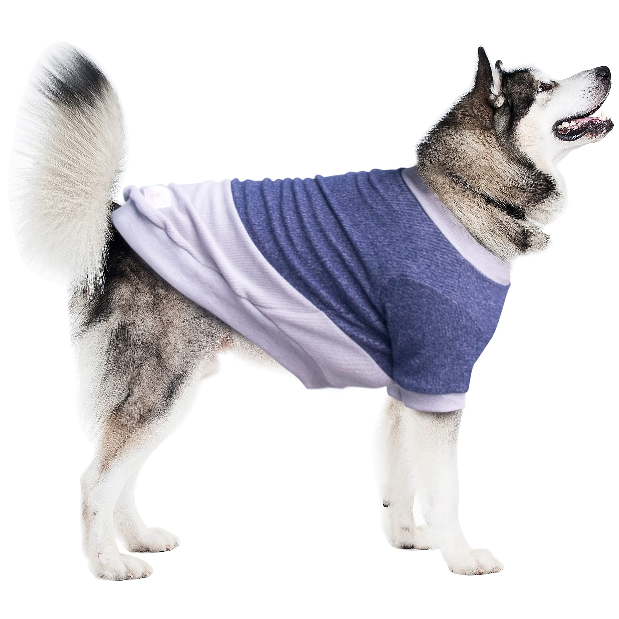 Arunners Extra Large Dog Sweaters Warm Clothes Pullover Sweatshirts For Labrador Rottweiler Great Dane, Blue Grey, 6X-Large
