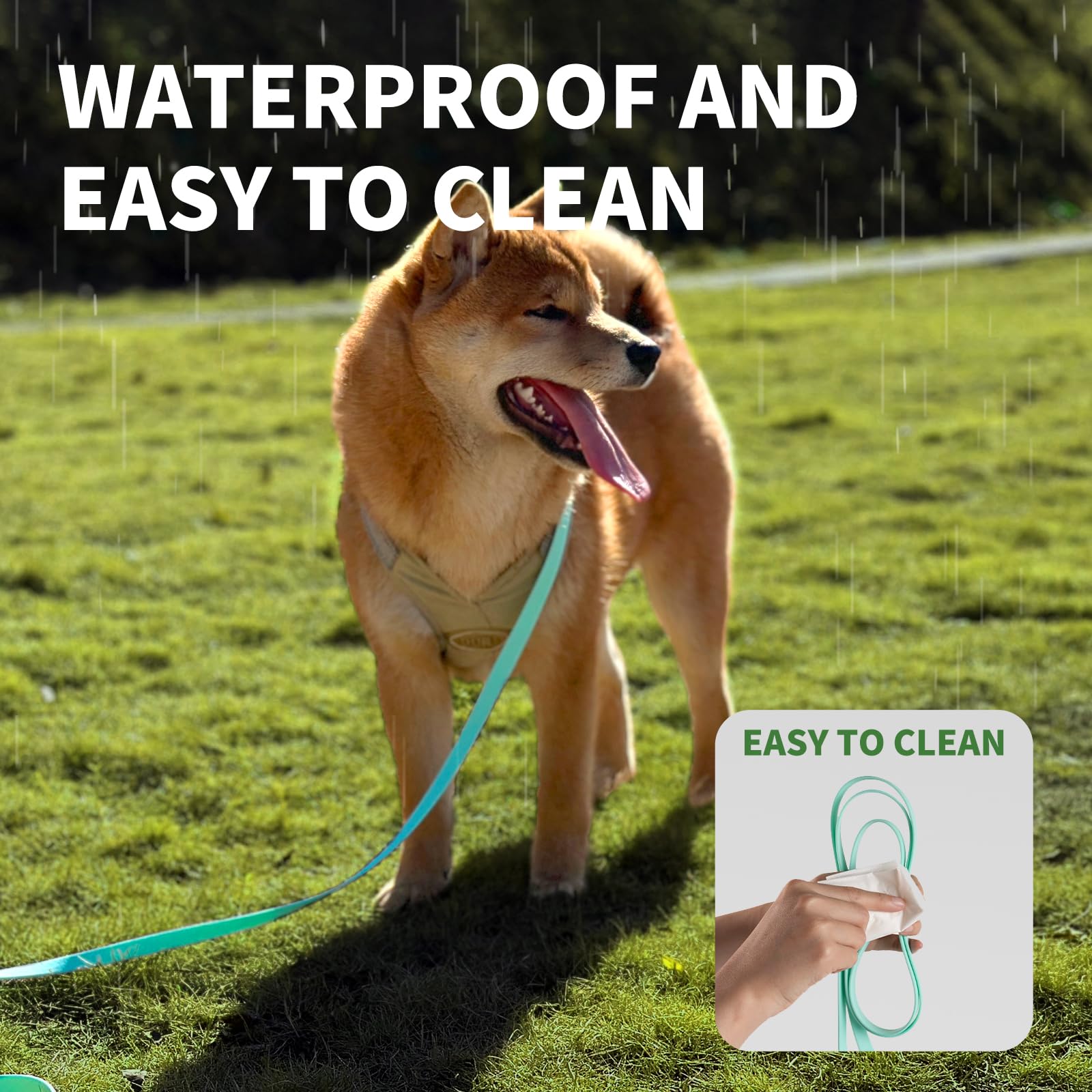 AUMAILI Dog Training Long Leash Waterproof Long Line Heavy Duty Outdoor Recall Lead 10ft 15ft 20ft 30ft 50ft for Small Medium La
