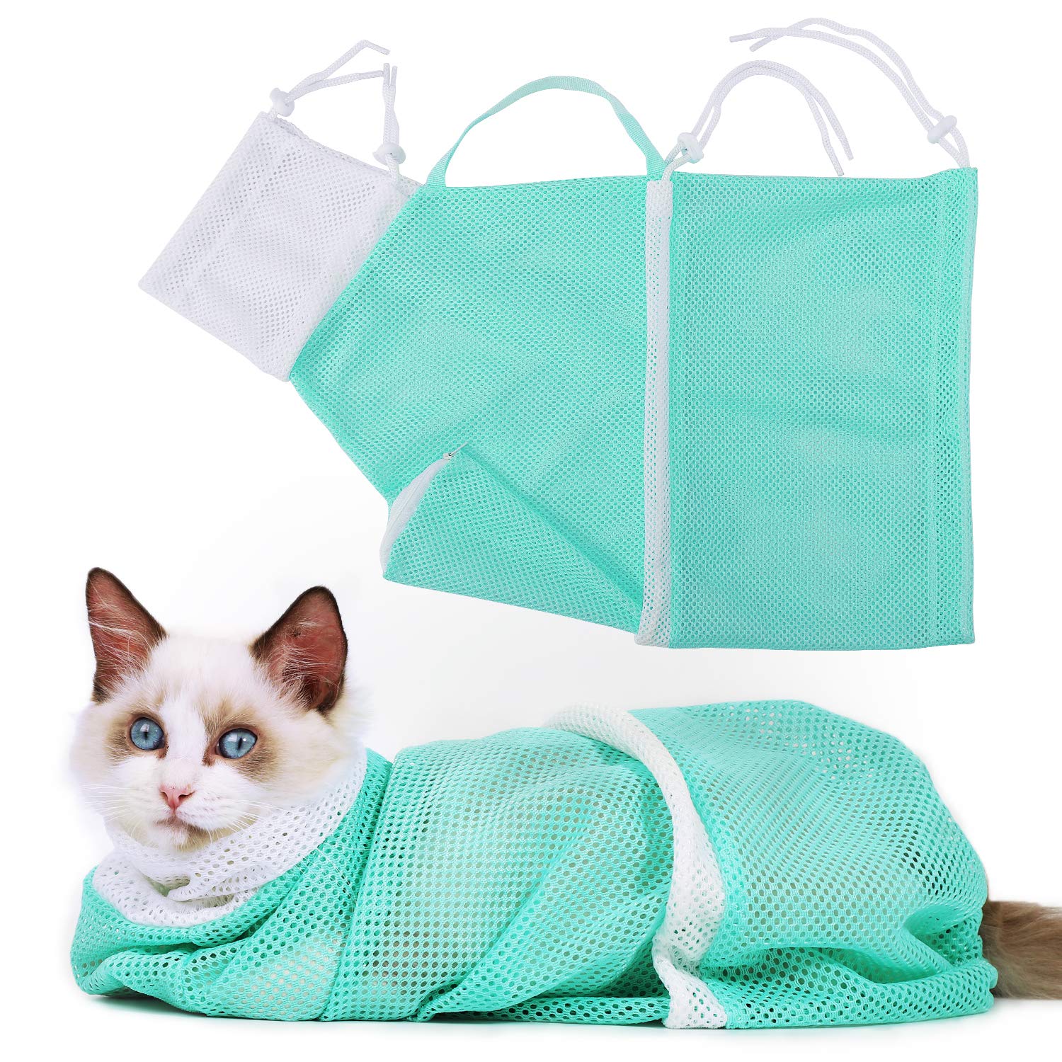 Ylong Cat Bathing/Grooming Bag Anti-Bite And Anti-Scratch For Bathing, Nail Trimming, Medicine Taking,Injection,Adjustable Multi