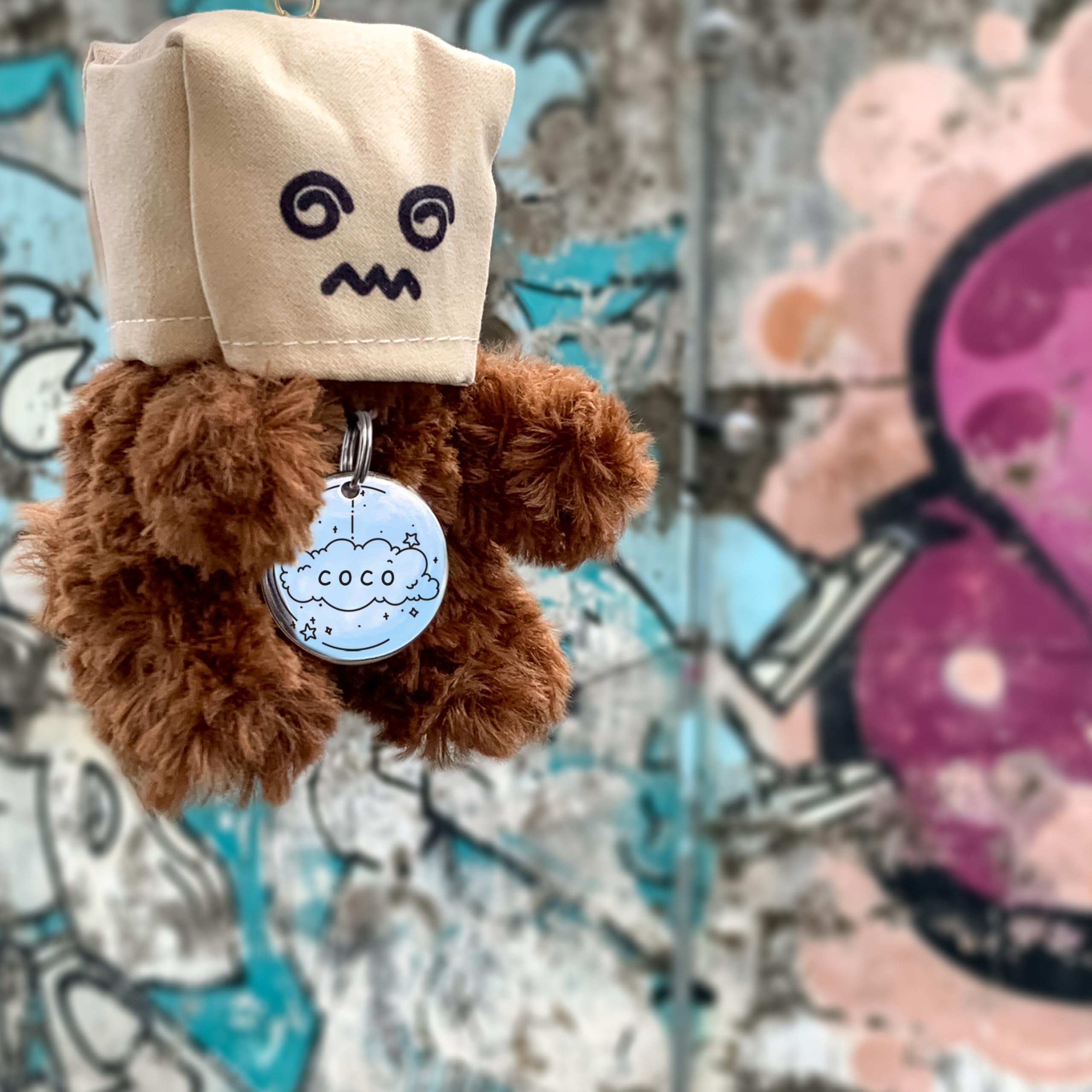 Flower Crown Pattern Art Design - Customizable Cats Dogs Id Tags - Stainless Steel Deep Engraving (Design)