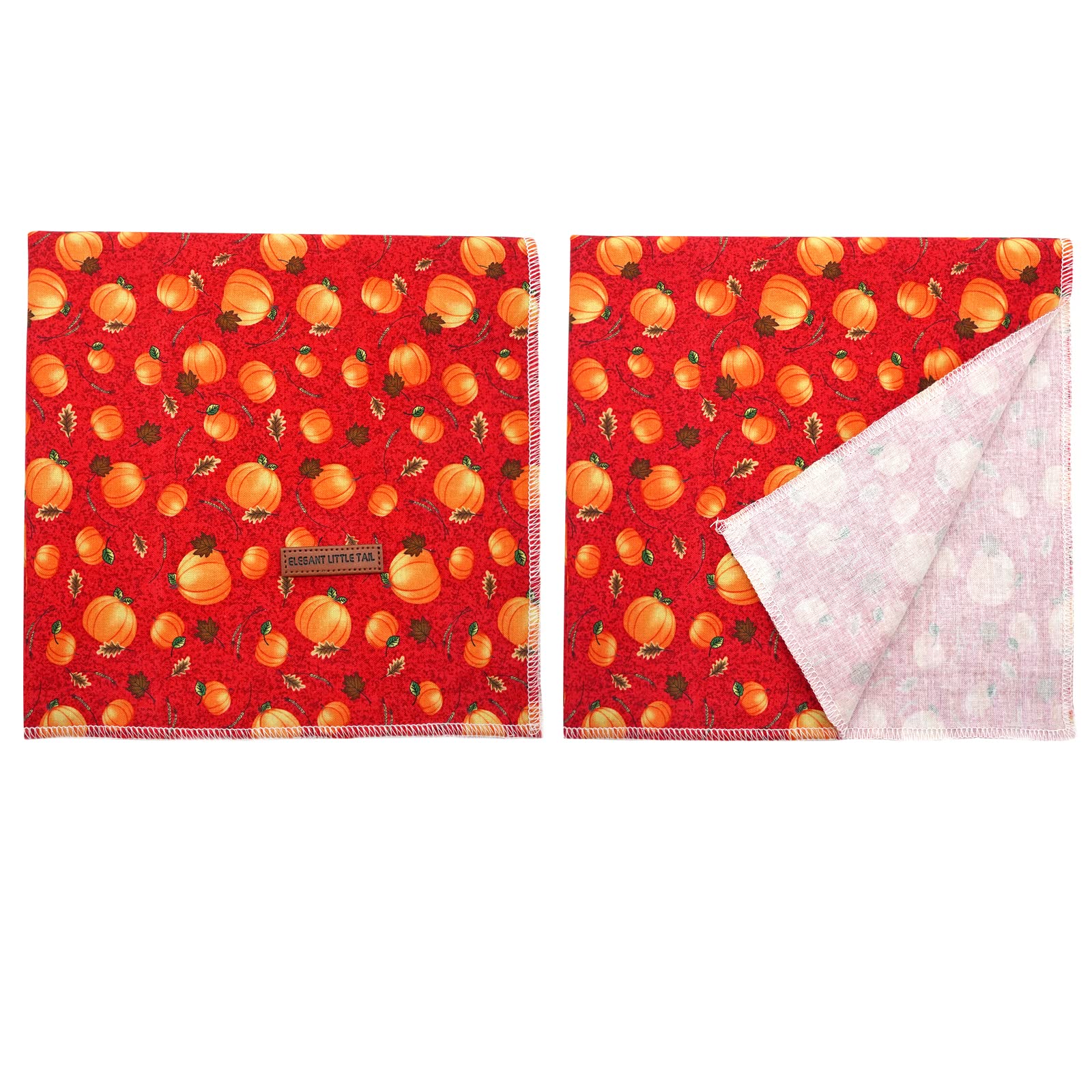 Elegant Little Tail Dog Bandana, Halloween Pumpkin Girl Boy Dog Bandanas For Small Medium Large Dogs Washable Square Dog Scarf Adjustable Dog Kerchief