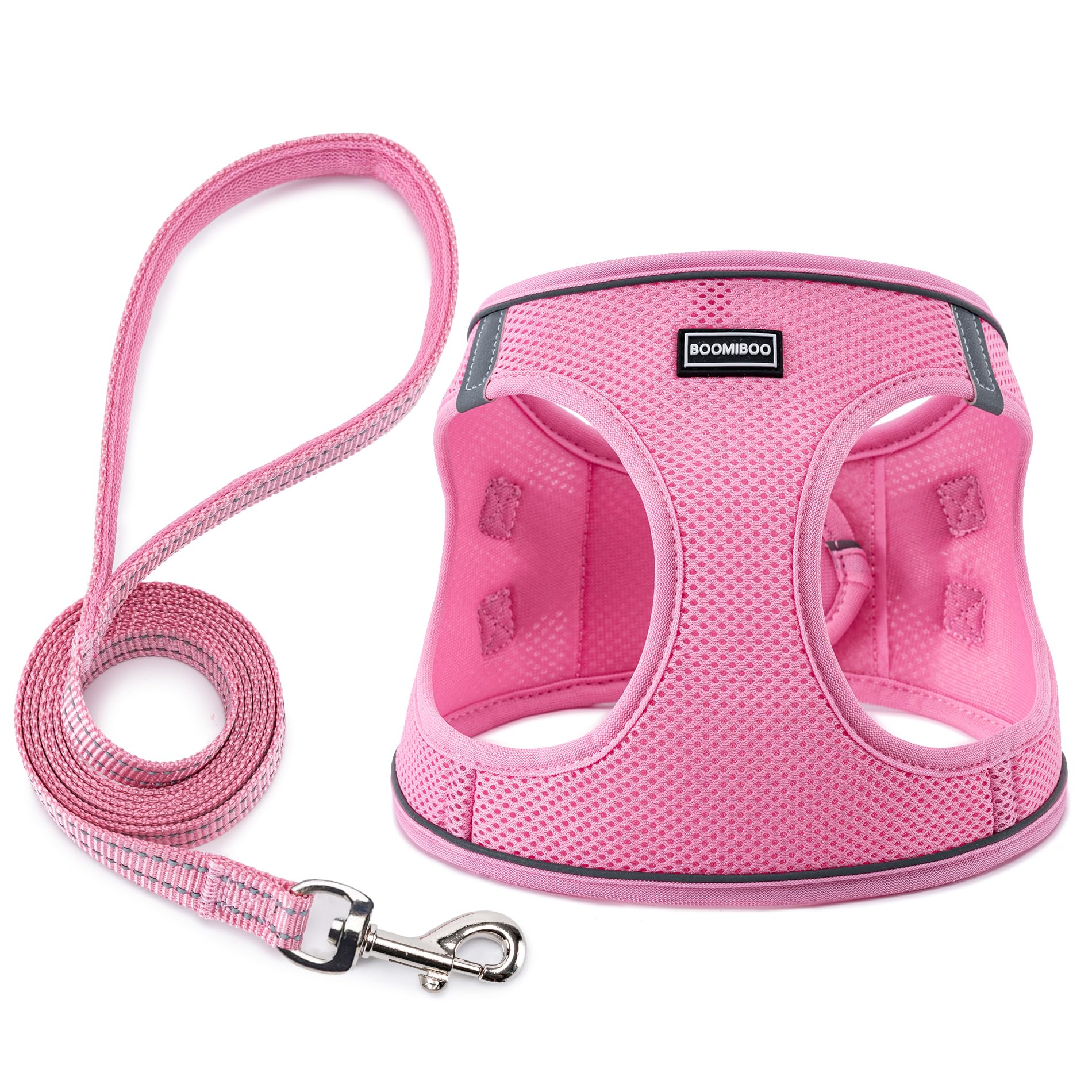 Boomiboo Dog Harness With Leash Set, No Pull Adjustable Reflective Step-In Puppy Pet Vest Harnesses For Small Medium Large Dogs 