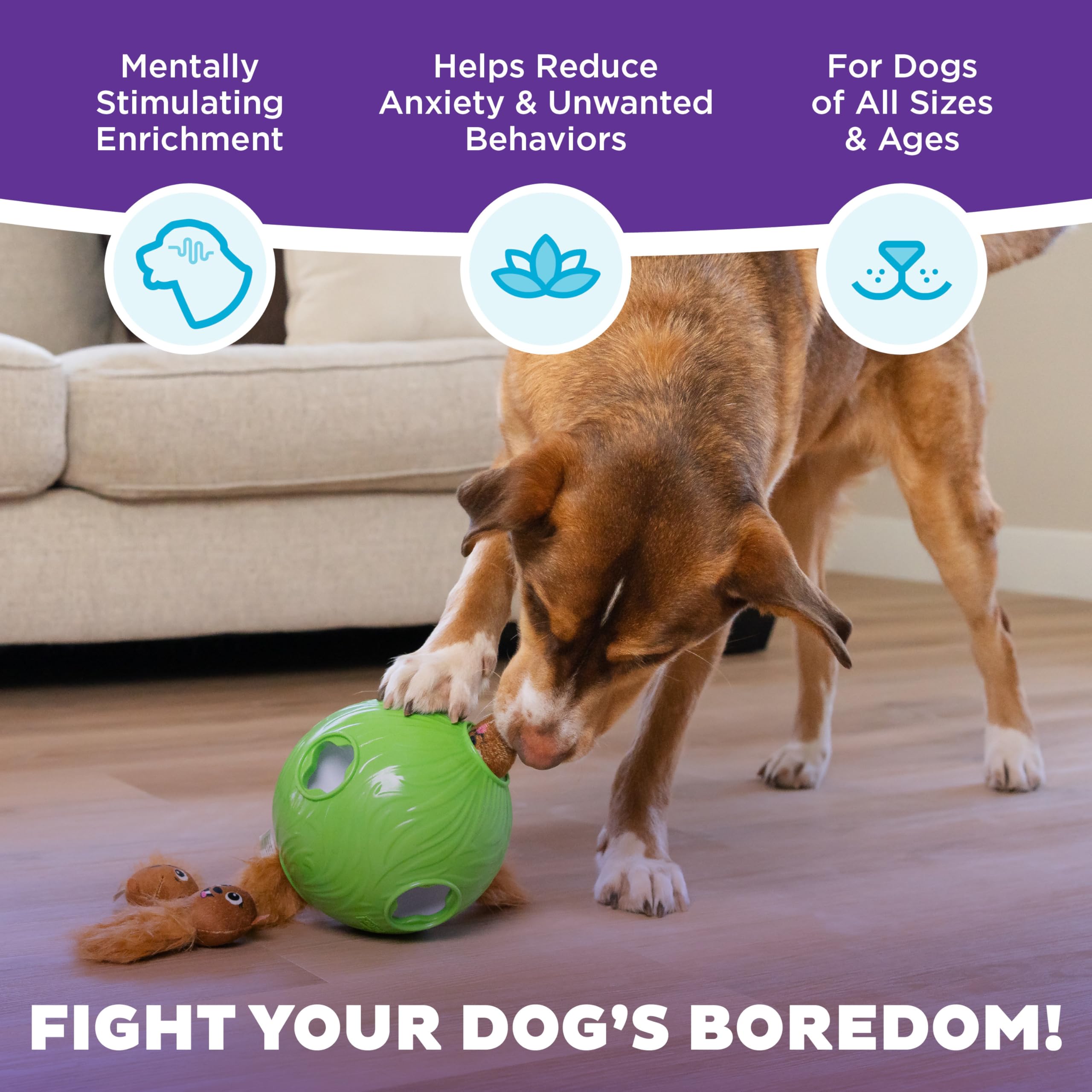 Outward Hound Nina Ottosson Dog Snuffle N Treat Interactive Puzzle Ball & Treat Dispenser Dog Toy