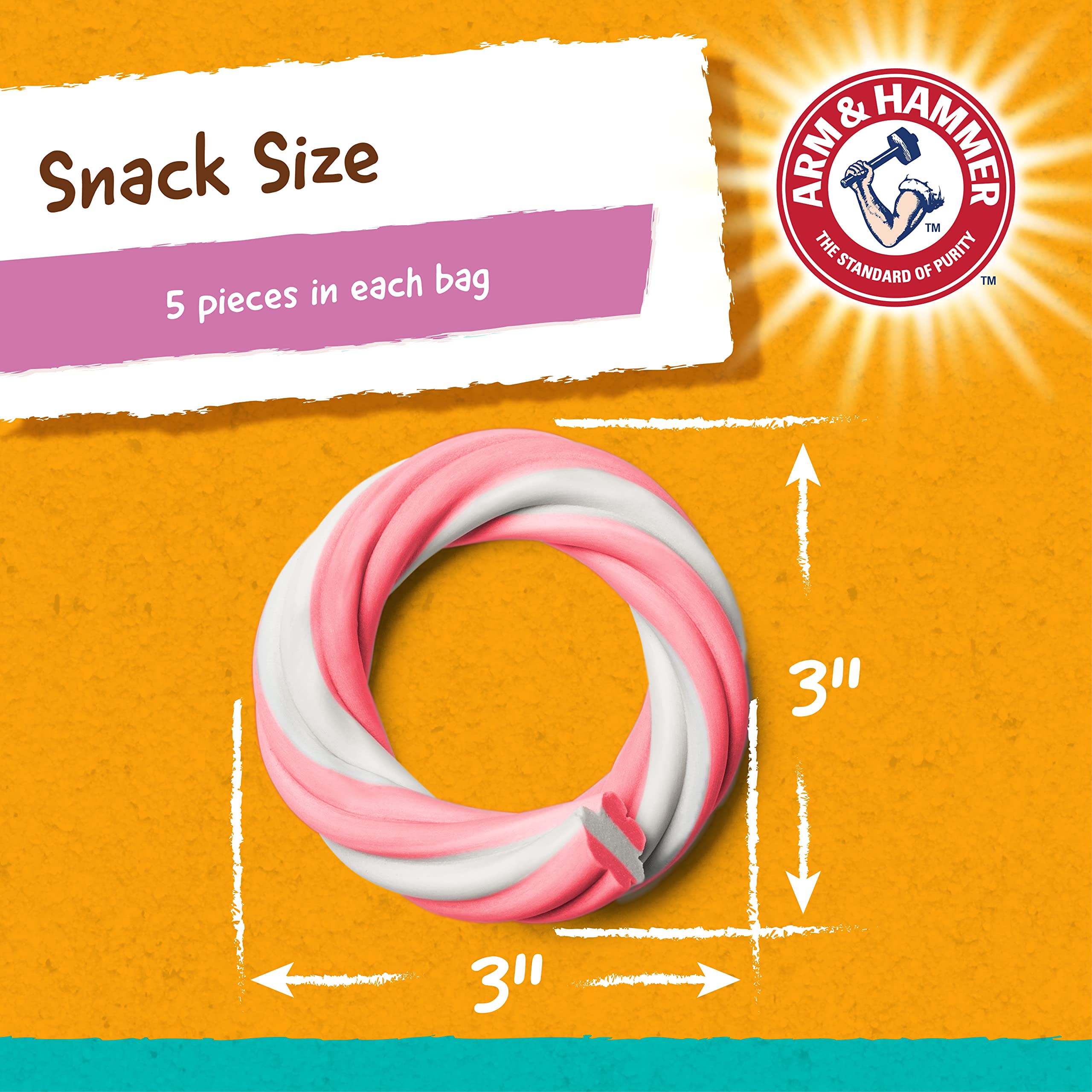 Arm & Hammer for Pets Smoothies Dental Treats for Dogs with Baking Soda and Calcium, Help Fight Bad Breath, Plaque & Tartar With
