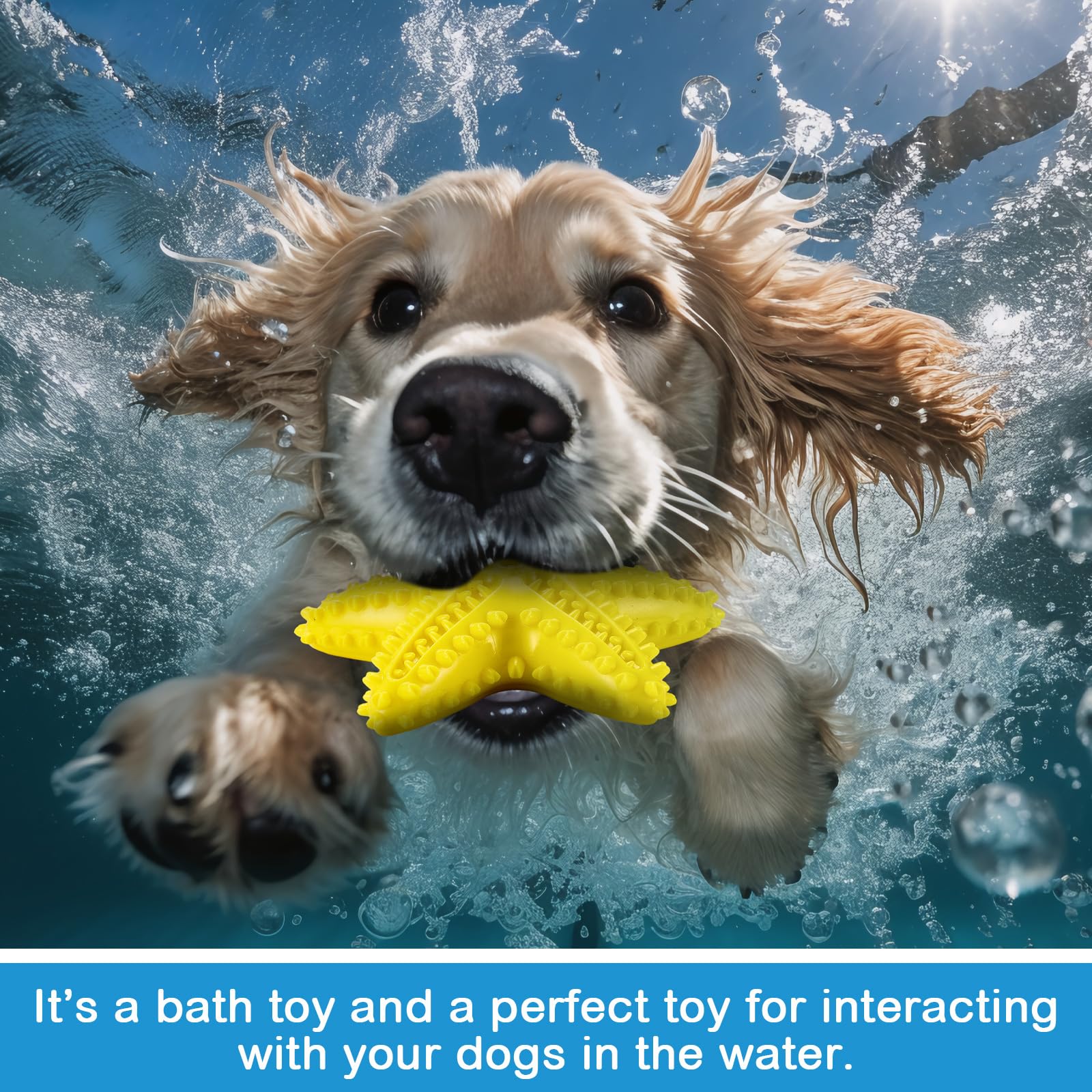 Winnerwhy 4 Pack Floating Dog Toys For Aggressive Chewers Summer Interactive Fetch Games Natural Teeth Cleaning For Small Medium
