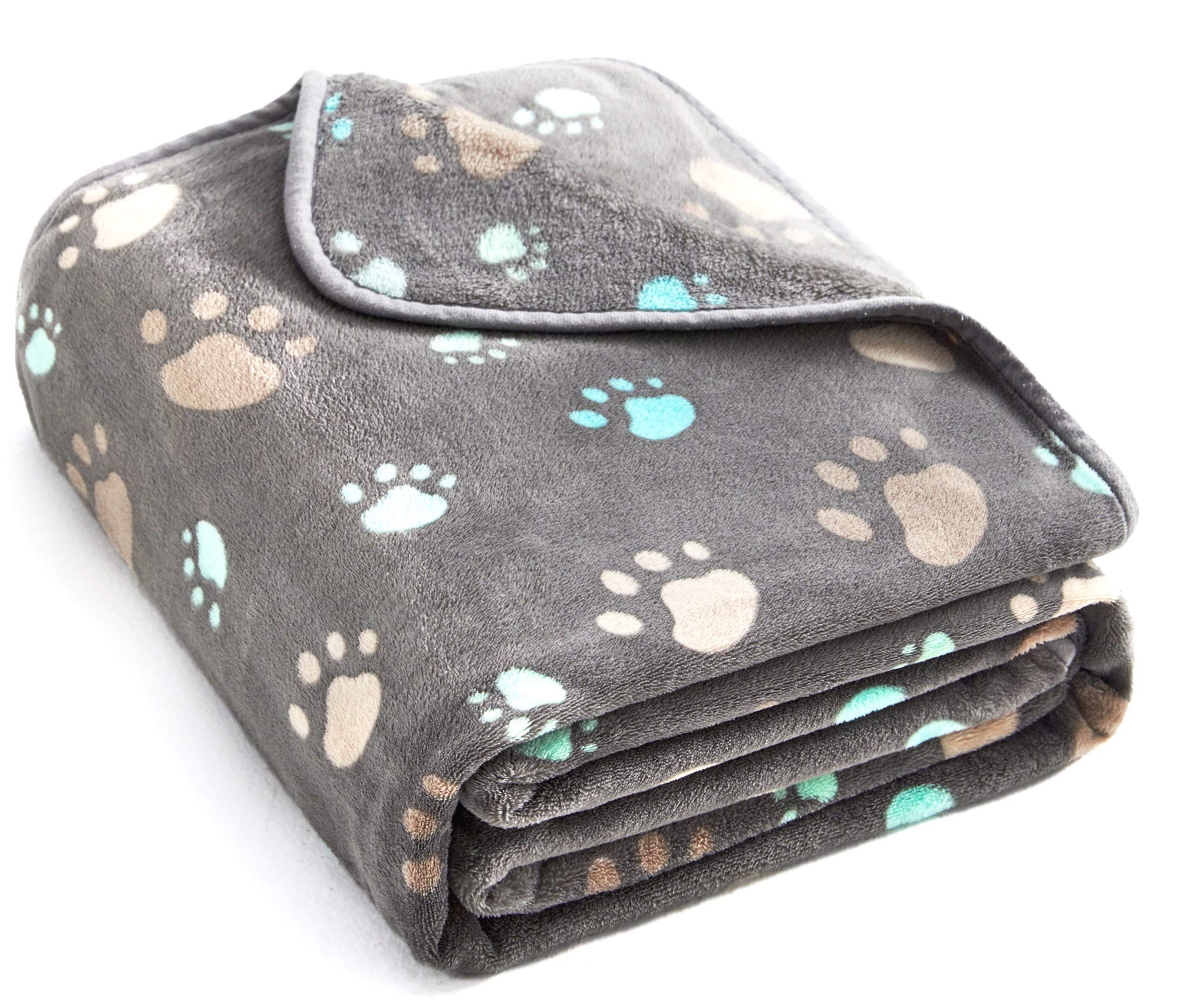 Allisandro 350 Gsm-Super Soft And Premium Flannel Fleece Pet Dog Blanket, The Cute Print Design Washable Fluffy Blanket For Extr