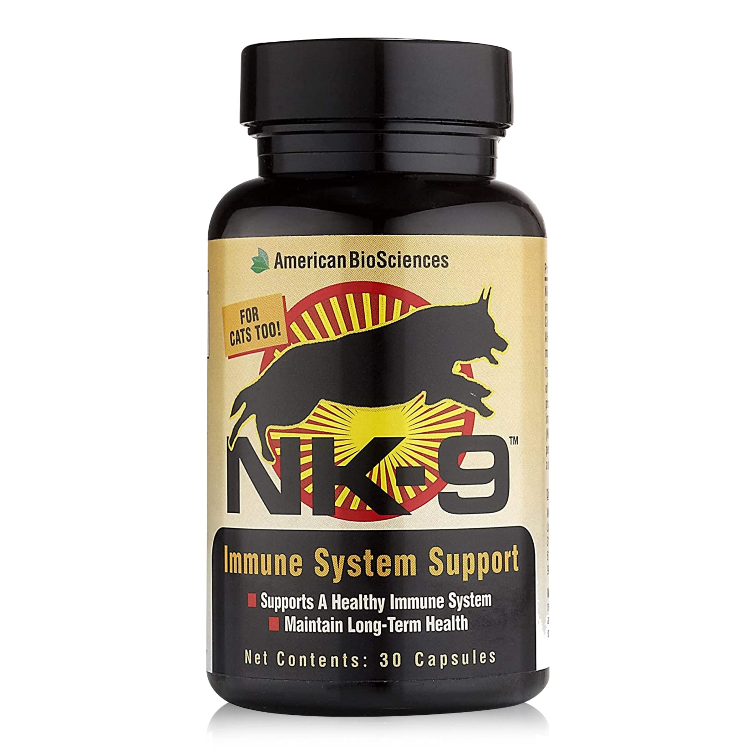 American BioSciences NK-9, AHCC Supplement for Dogs & Cats - Dietary Supplement to Support Immune System - Made for Pet's Immune