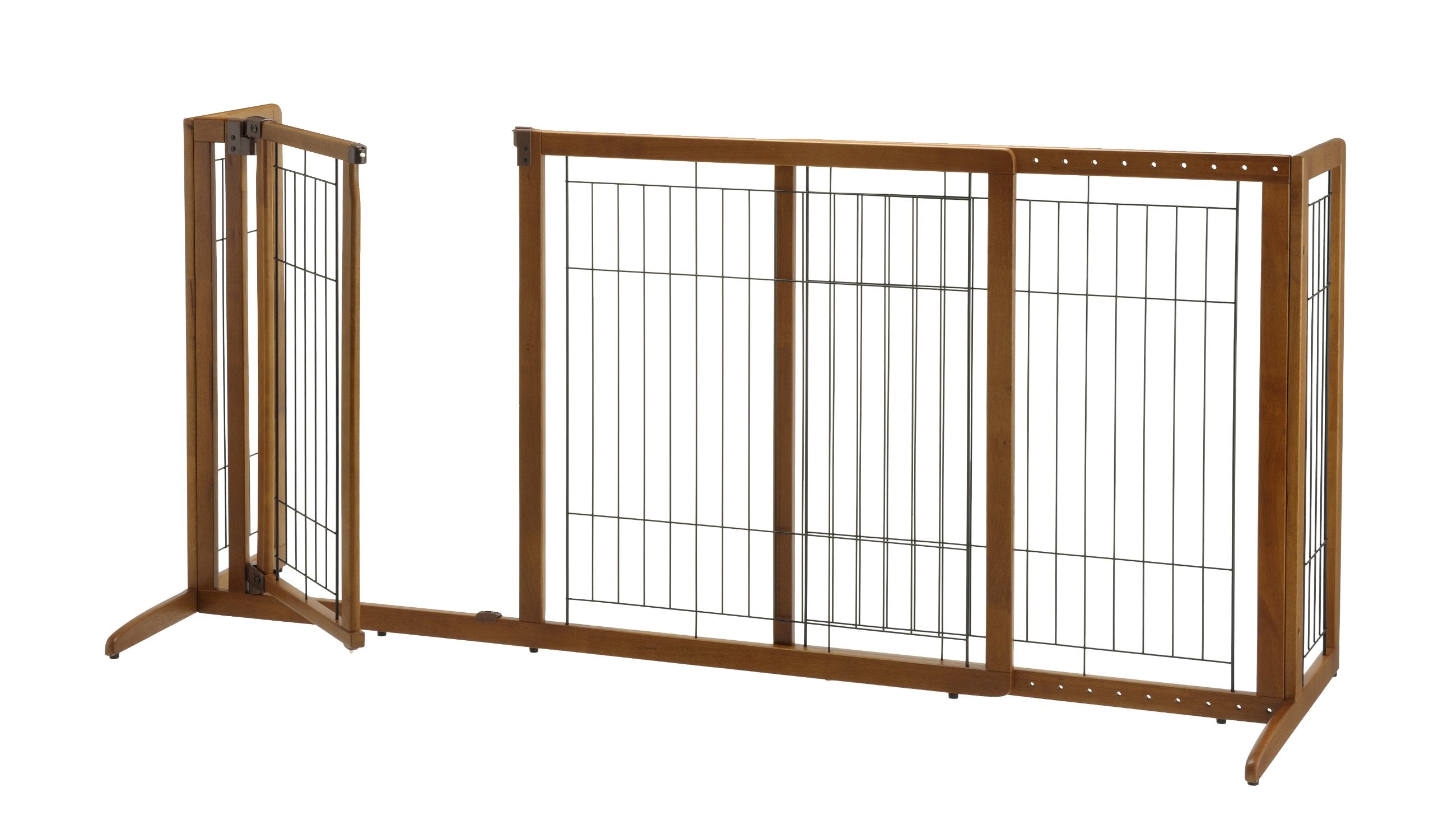 Richell Deluxe Freestanding Pet Gate With Door, Medium