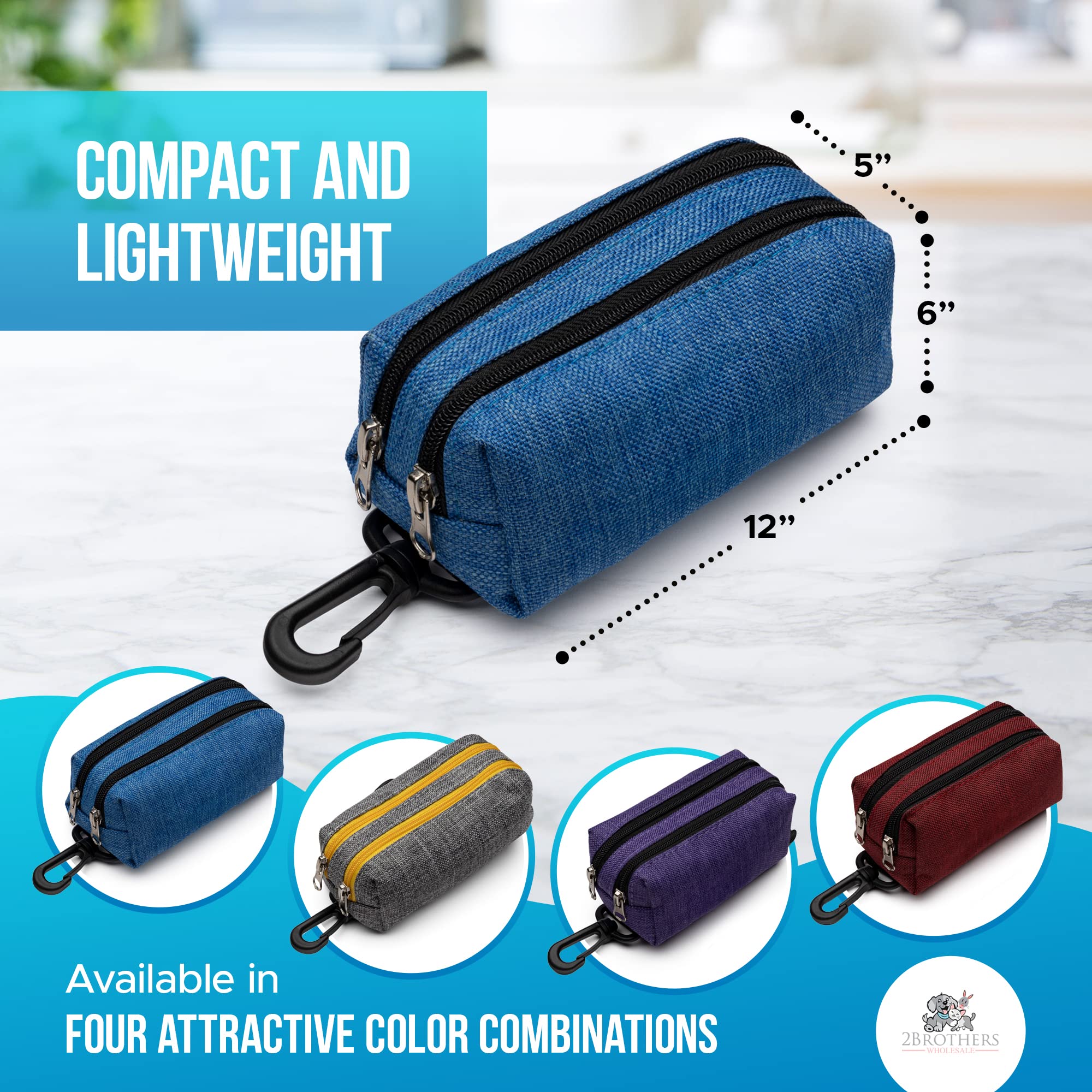 Premium Dog Poop Bag Holder for Leash - Convenient Dog Poop Bag Dispenser with Durable Design - Stylish Accessory for Easy Clean