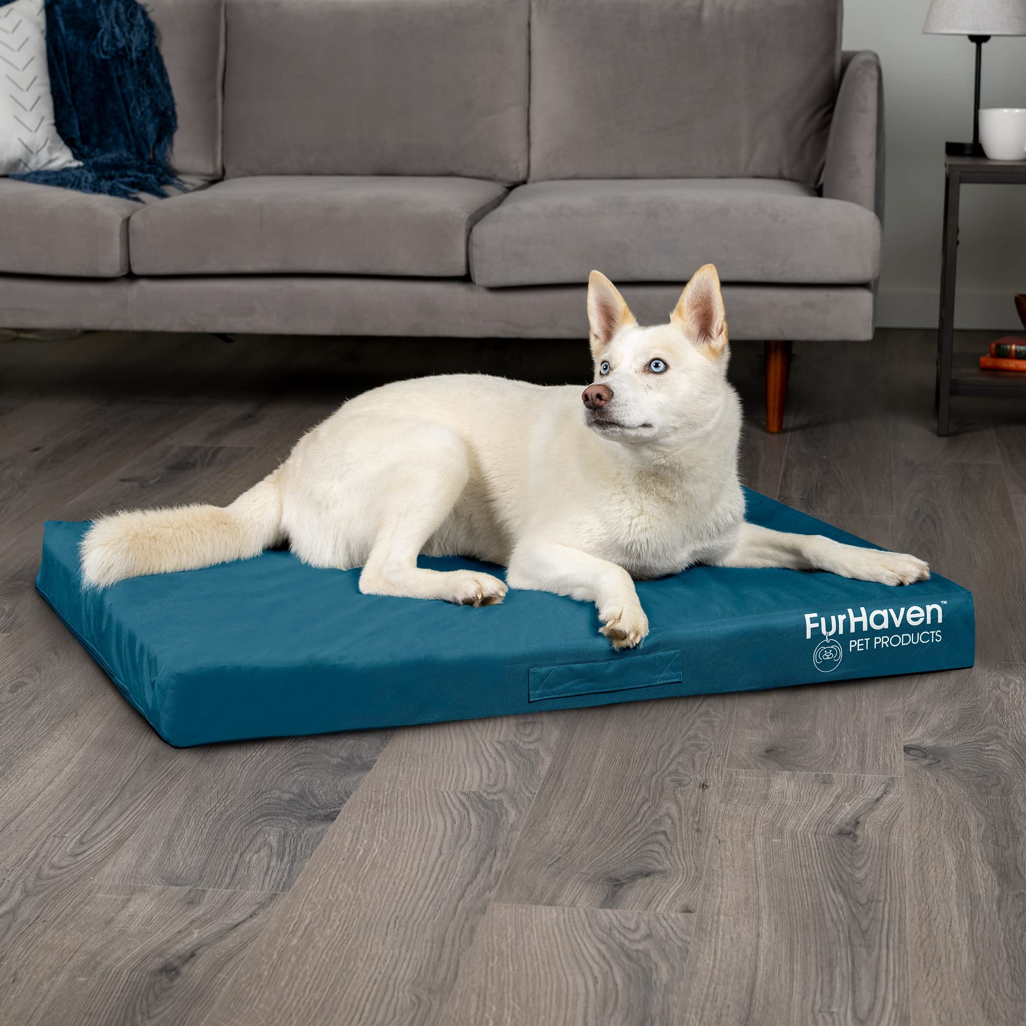 Furhaven Water-Resistant Orthopedic Dog Bed for Large Dogs w/ Removable Washable Cover, For Dogs Up to 95 lbs - Indoor/Outdoor L