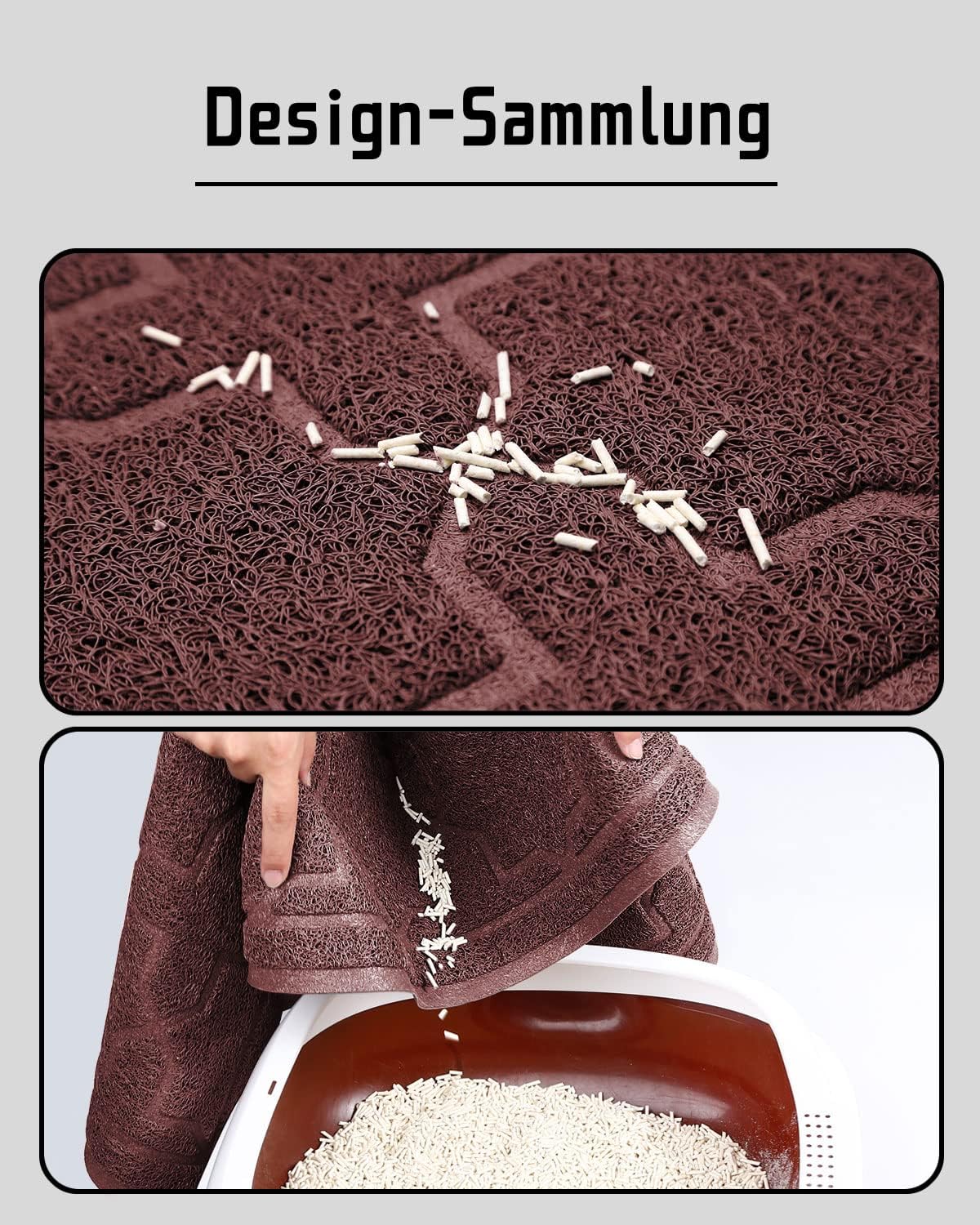 Yimobra Cat Litter Mat, 35.4''X23.6'' Litter Box Mat With Litter Lock Mesh, Soft Cat Litter Mat Litter Trapping Mat, Easy To Cle