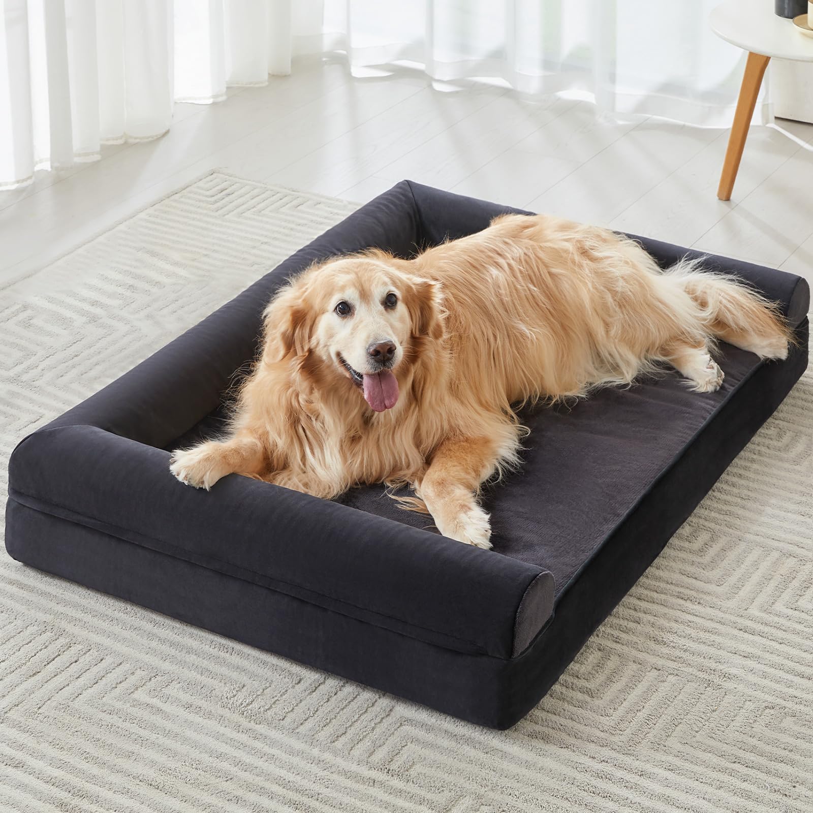 Bfpethome Washable Dog Beds For Large Dogs, Orthopedic Dog Bed Large, Big Dog Couch Bed With Removable Washable Cover, Waterproo