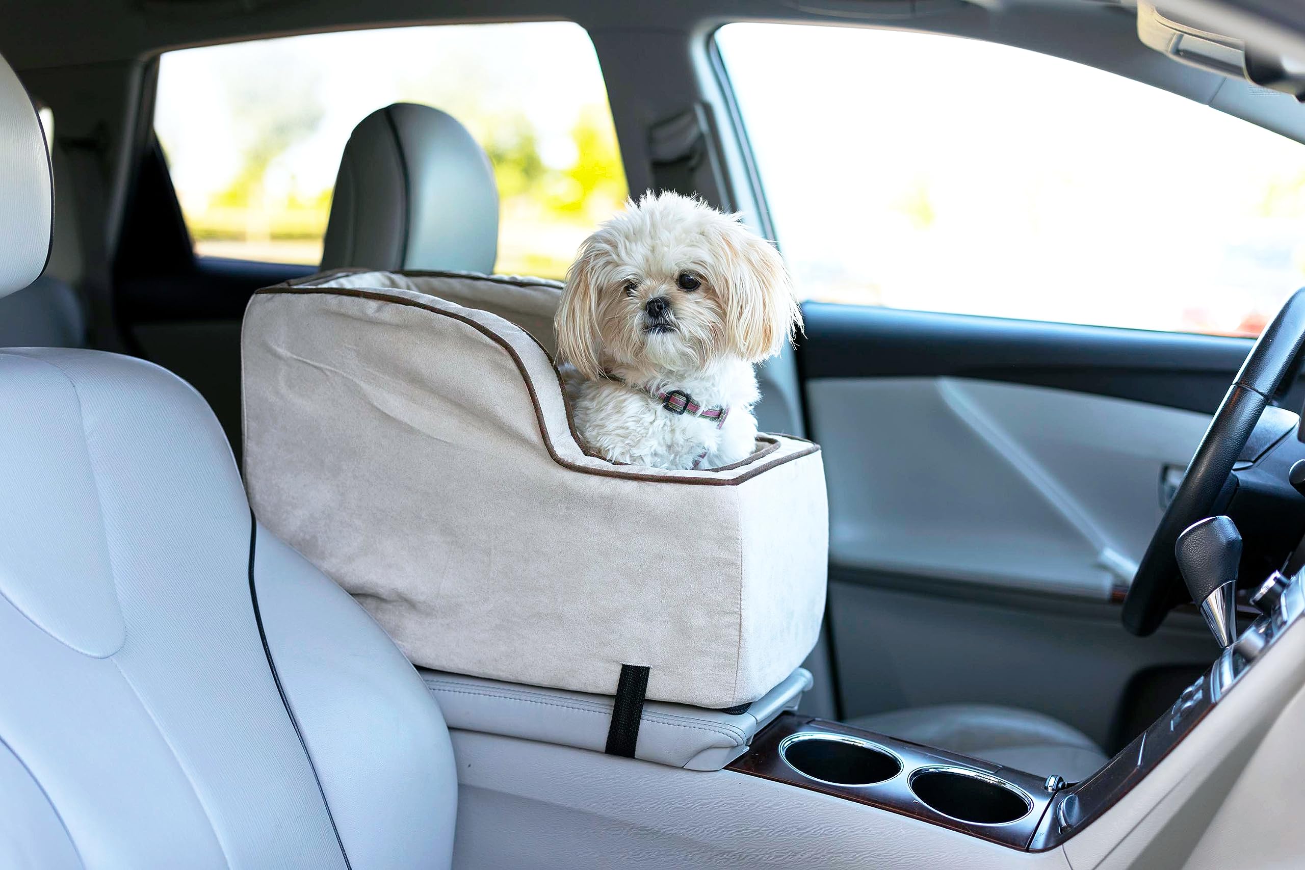 Snoozer Small High Back Console Dog Car Seat Travel Dog Bed Carrier For Dogs Up To 7Lbs, Provides Safe Pet Travel With Dog Car S