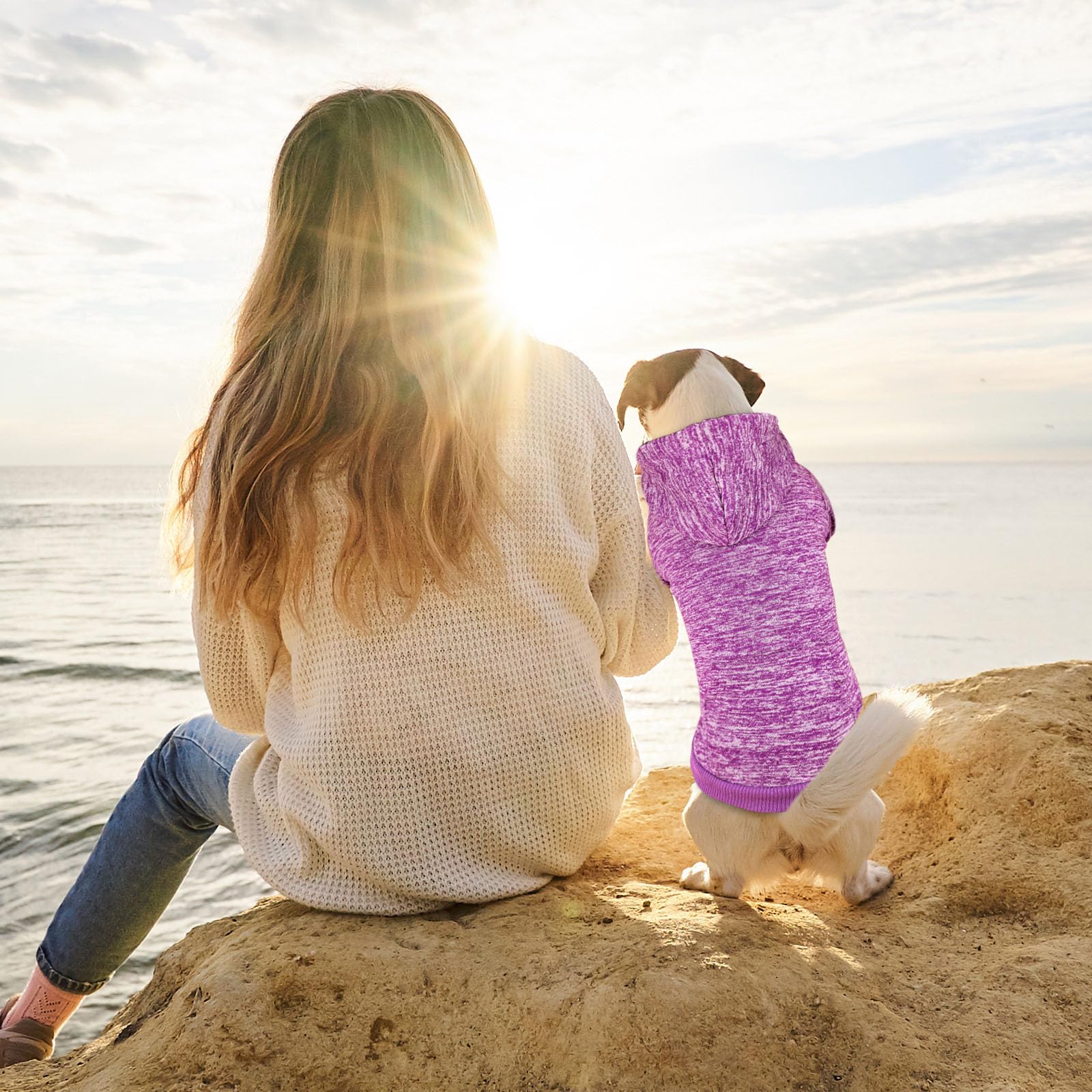 Dog Sweaters For Small Dogs Hoodie Fleece Dog Sweater Soft Clothes Sweatshirt With Pocket Hoodie For Small Dogs Puppy Sweater(Pu