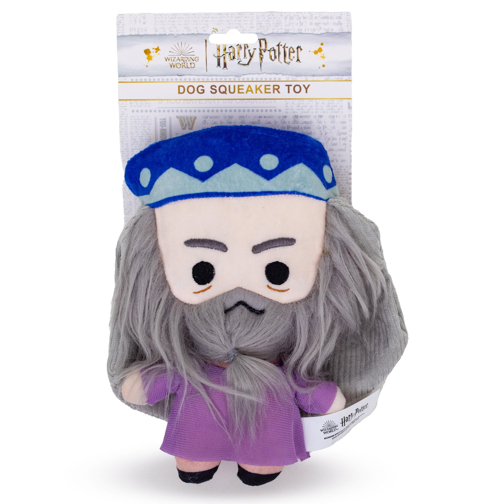 The Wizarding World Of Harry Potter Dog Toy, Dumbledore Charm Full Body Pose Pet Toy, Plush