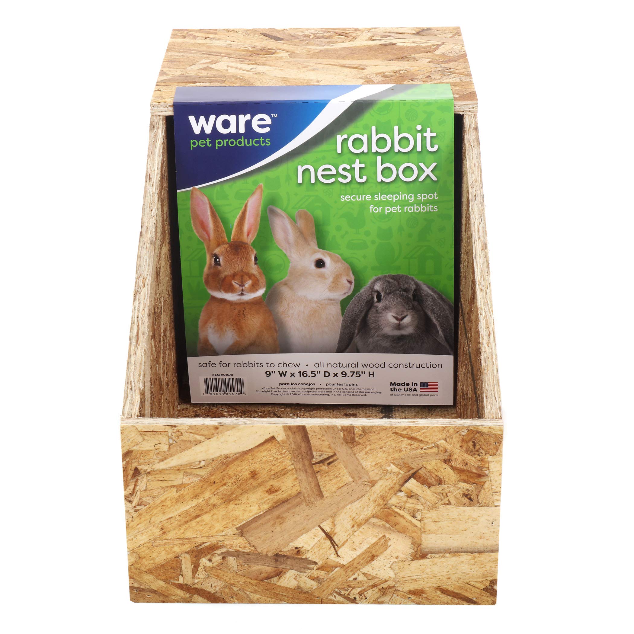 Ware Manufacturing Wood Nesting Box For Rabbits
