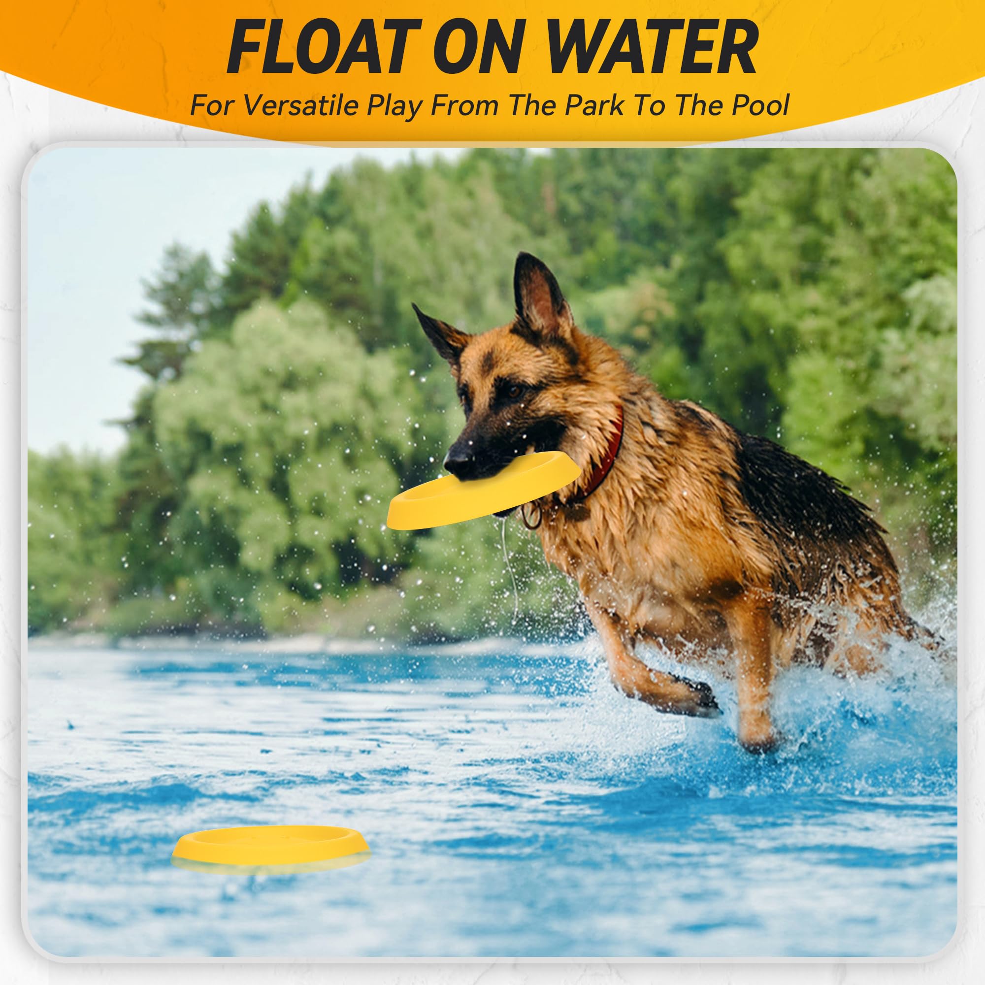 Fusoto Dog Discs Toy, Durable Flying Discs For Throwing Catching, Durable For Aggressive Chewers, Water Floating Dog Toys, Swimm