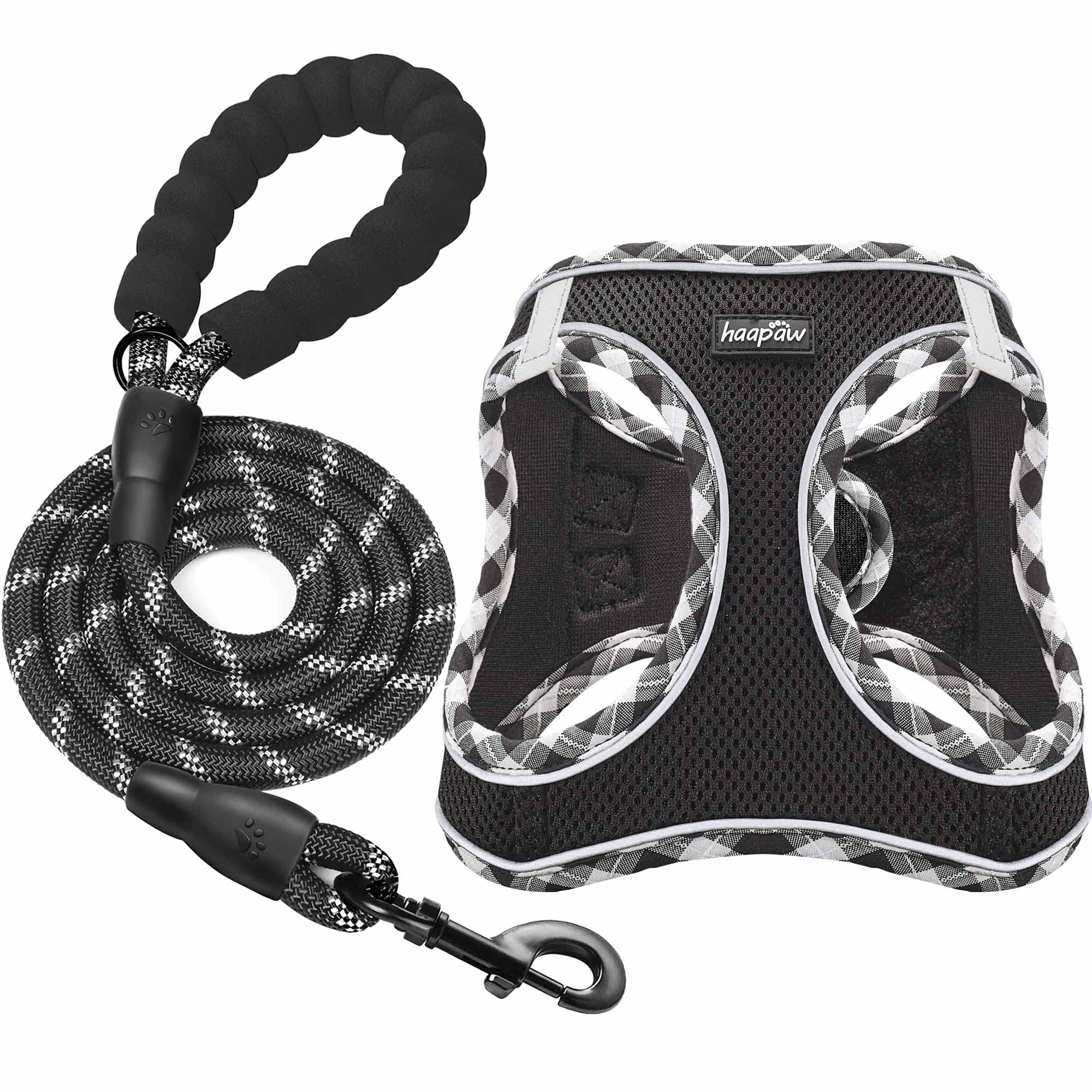 Haapaw Dog Harness With Leash Set, No Pull Adjustable Reflective Step-In Puppy Harness With Thickened Padded Vest For Extra-Small/Small Medium Dogs
