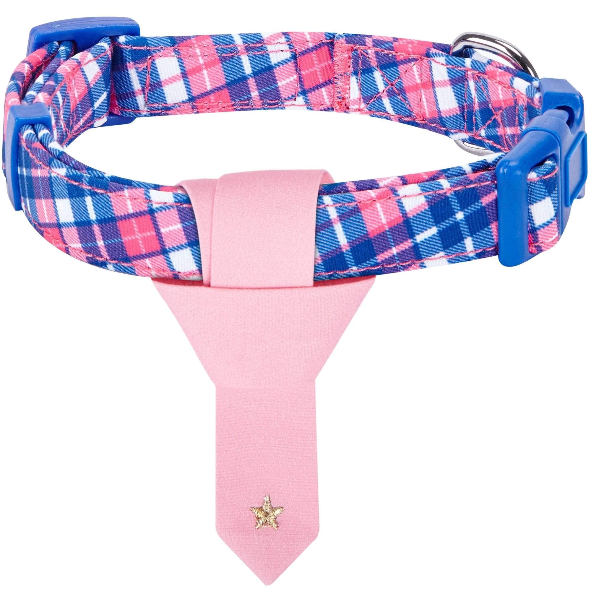 Blueberry Pet 4 Patterns Multiple Hues Scottish Plaid Style Adjustable Tie Dog Collar, Medium, Neck 14.5''-20''