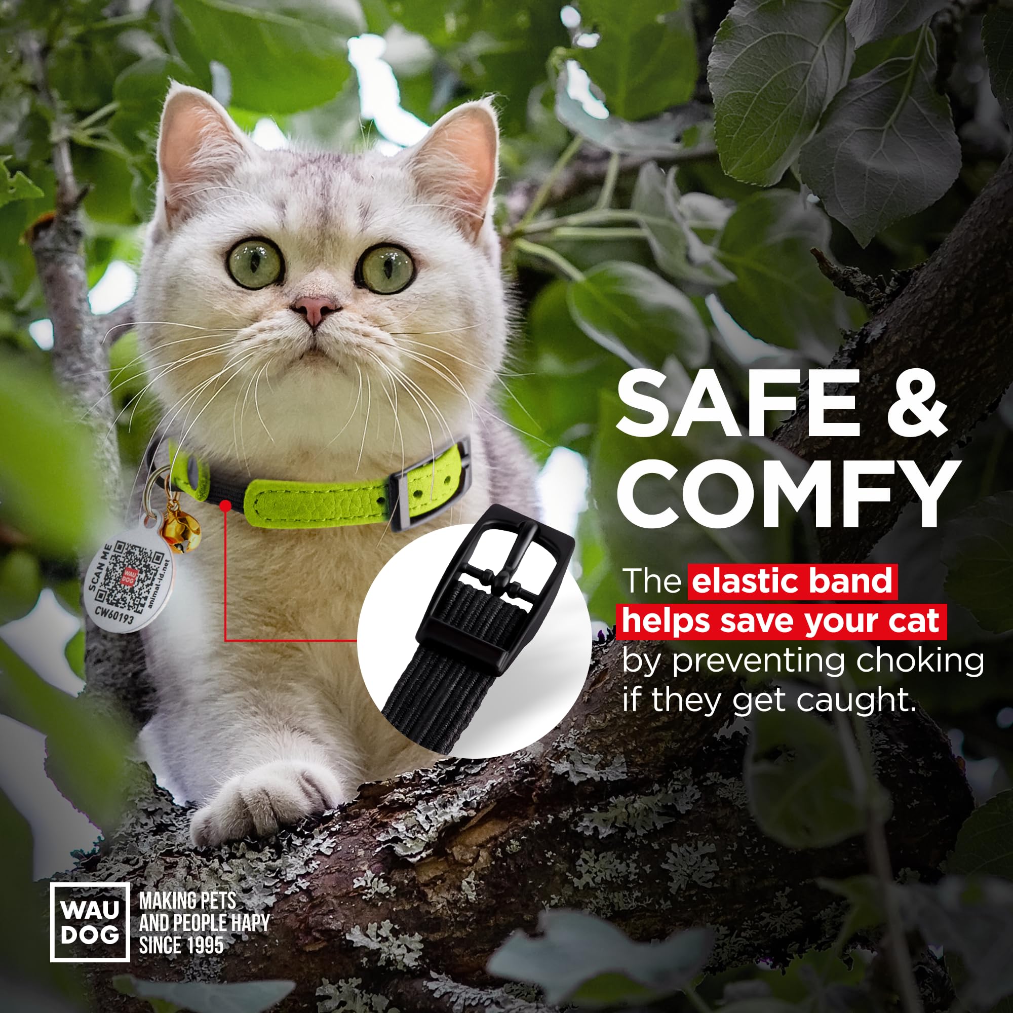 Leather Cat Collar With Bell And Safety Elastic Strap Breakaway Alternative For Small & Large Kittens, Stylish Pet Leather Colla