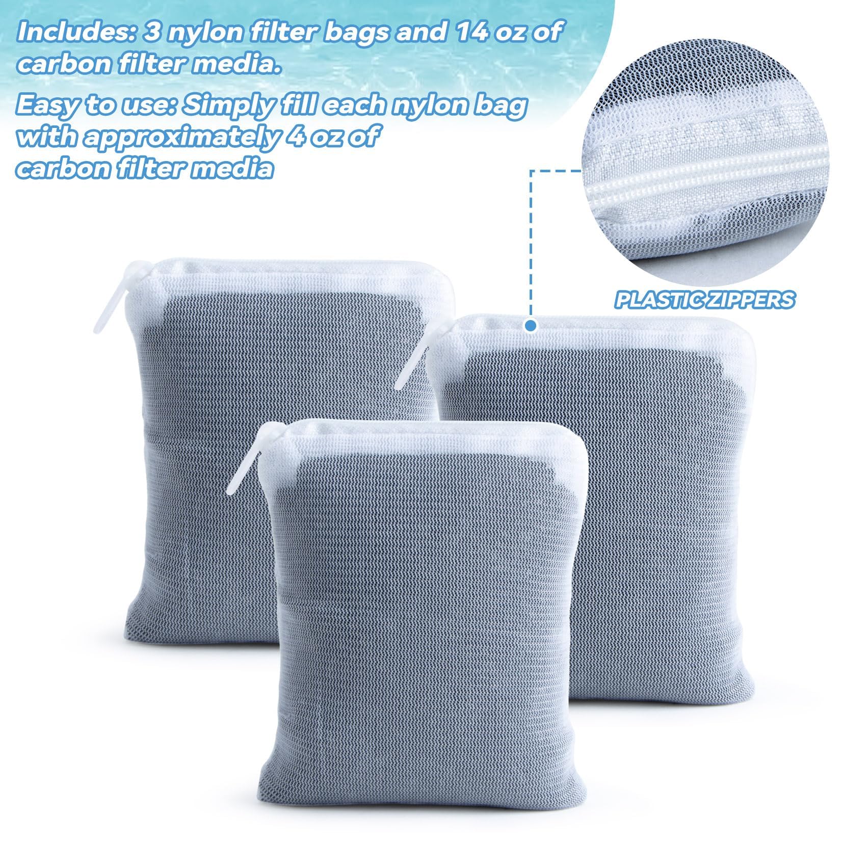 Maqihan 410G Activated Charcoal - Activated Carbon Aquarium Filter Media Charcoal Pellets For Fish Tank Supplies Media Bags For