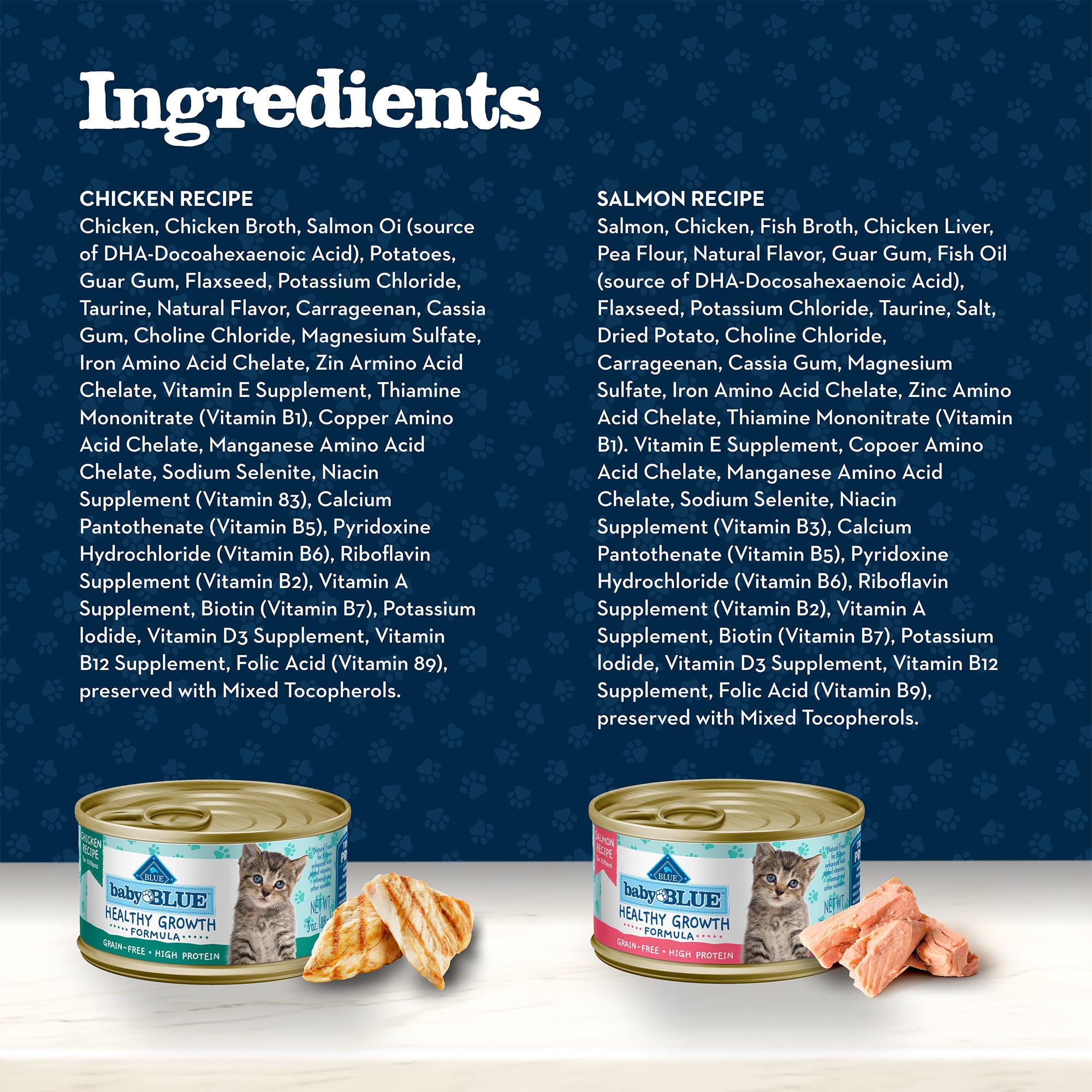 Blue Buffalo Baby BLUE Natural Kitten Wet Cat Food Pat   Variety Pack, Healthy Growth Formula with DHA, High-Protein & Grain-Fre