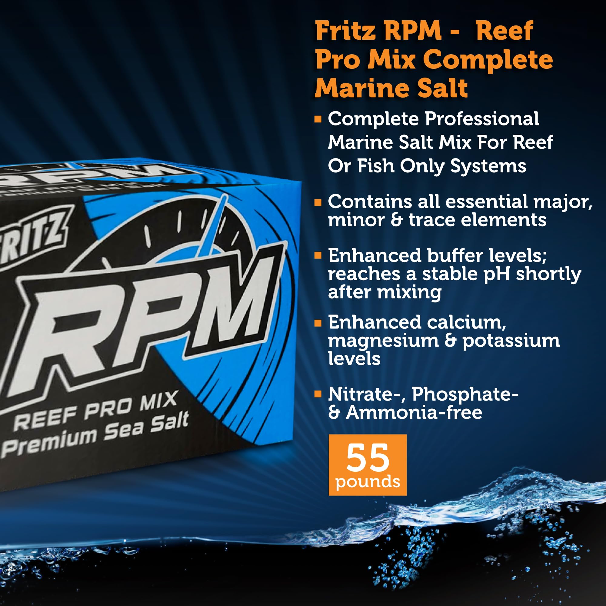 Fritz Aquatics 80243 Reef Pro Mix Complete Marine Salt, 200 Gallon