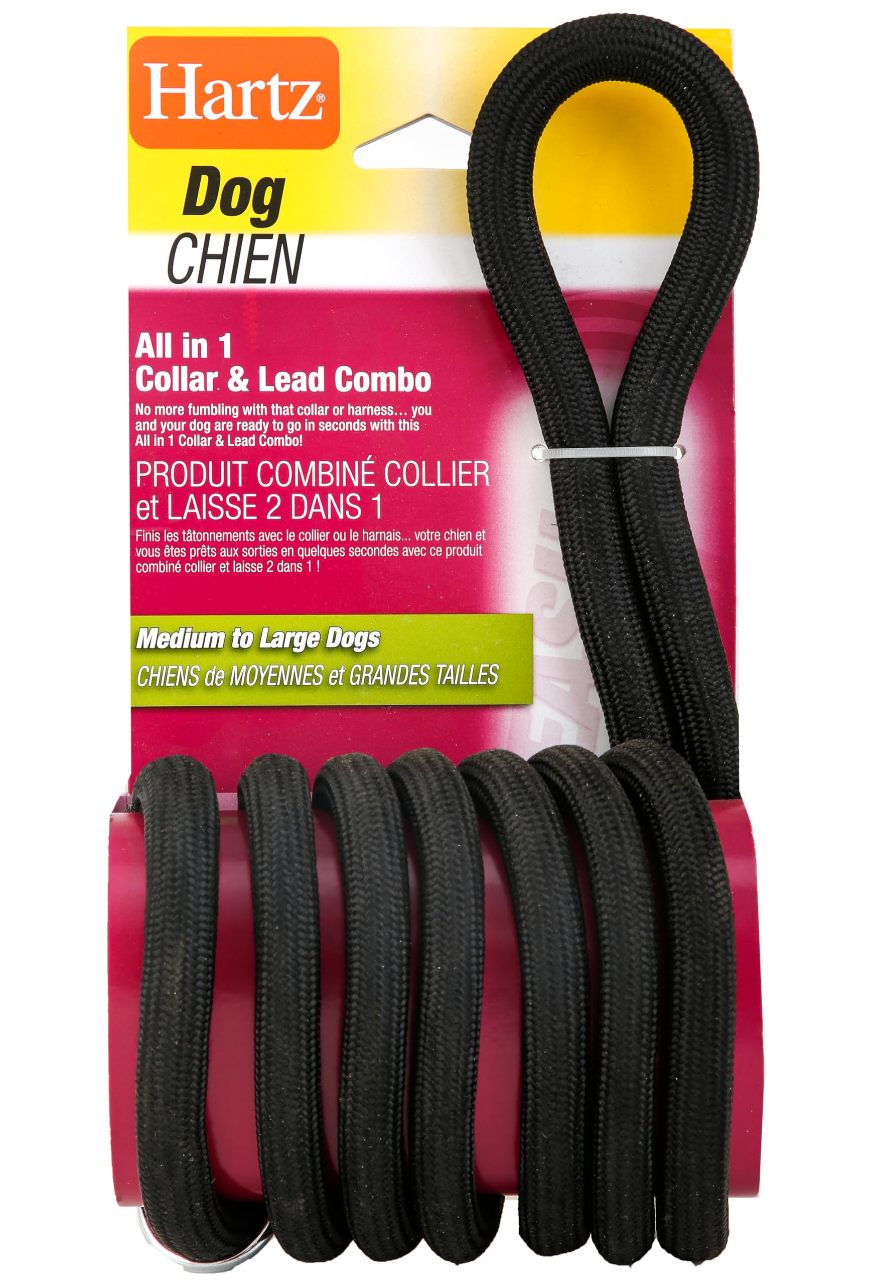 Hartz All-In-One Collar And Lead Combo For Medium To Large Dogs