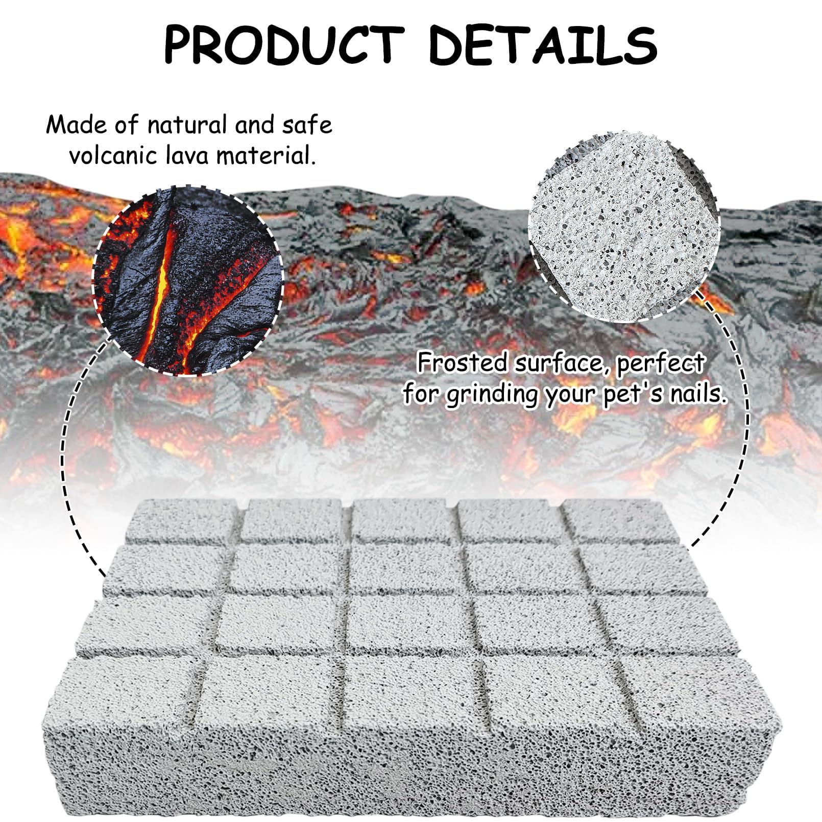 Hamiledyi 6Pcs Rabbit Scratching Pads Bunny Lava Grinding Claw Pads Small Animal Foot Pads Hamster Scratch Board Chew Toys For G