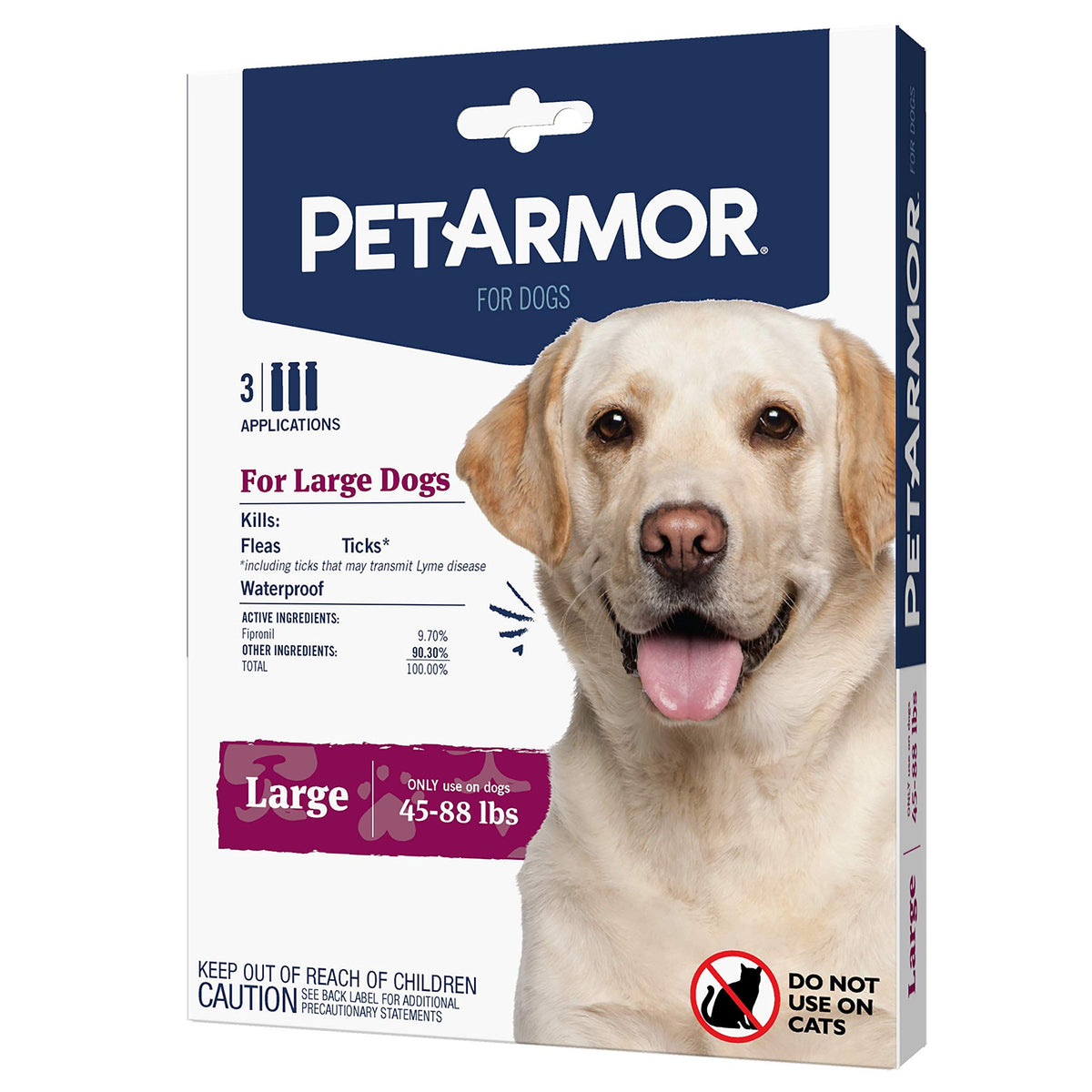 Petarmor For Dogs, Flea And Tick Treatment For Large Dogs (45-88 Pounds), Includes 3 Month Supply Of Topical Flea Treatments