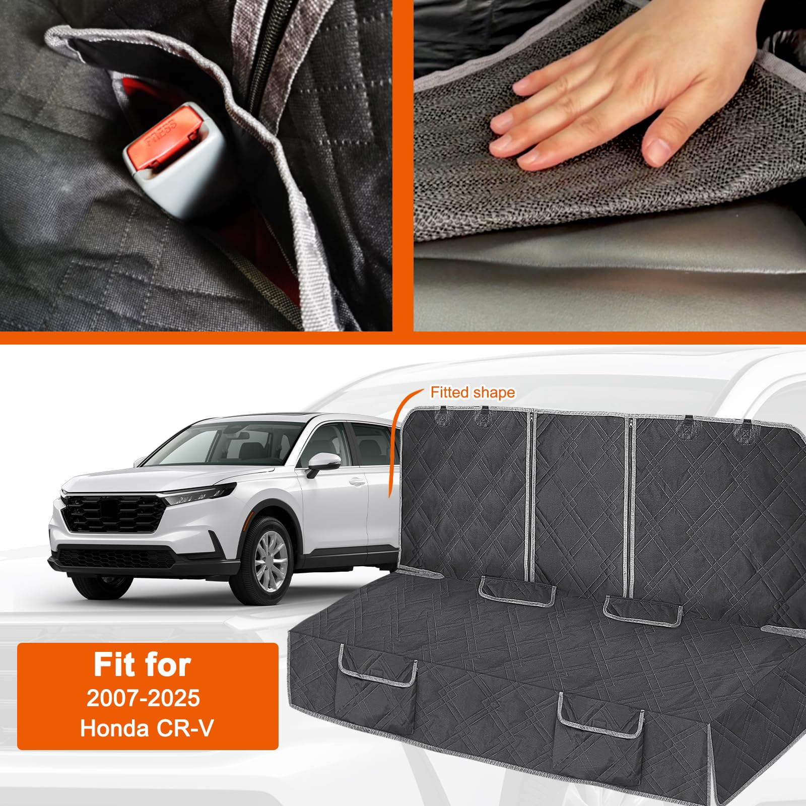 Kistrba Dog Car Seat Cover Compatible With Toyota 4Runner 4 Door 2009-2024, Waterproof Pet Bench Seat Cover For Back Seat, 600D